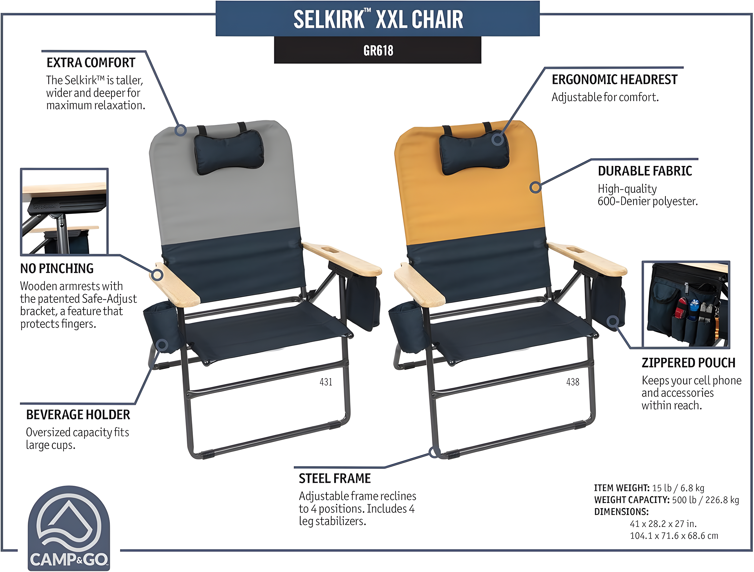 Arlmont & Co. Jovia Folding Camping Chair