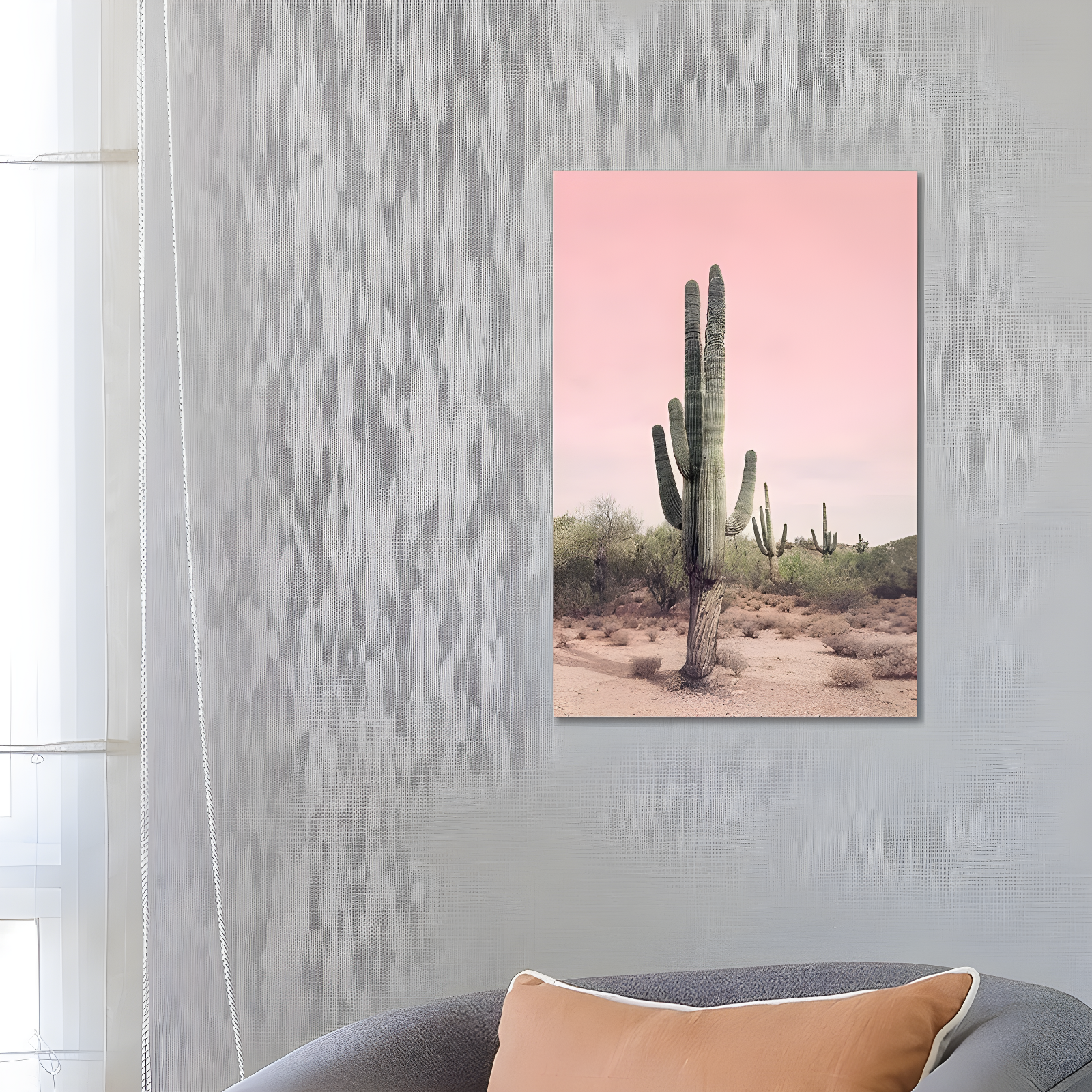 Desert Cactus Blush by Sisi and Seb - Graphic Art Print