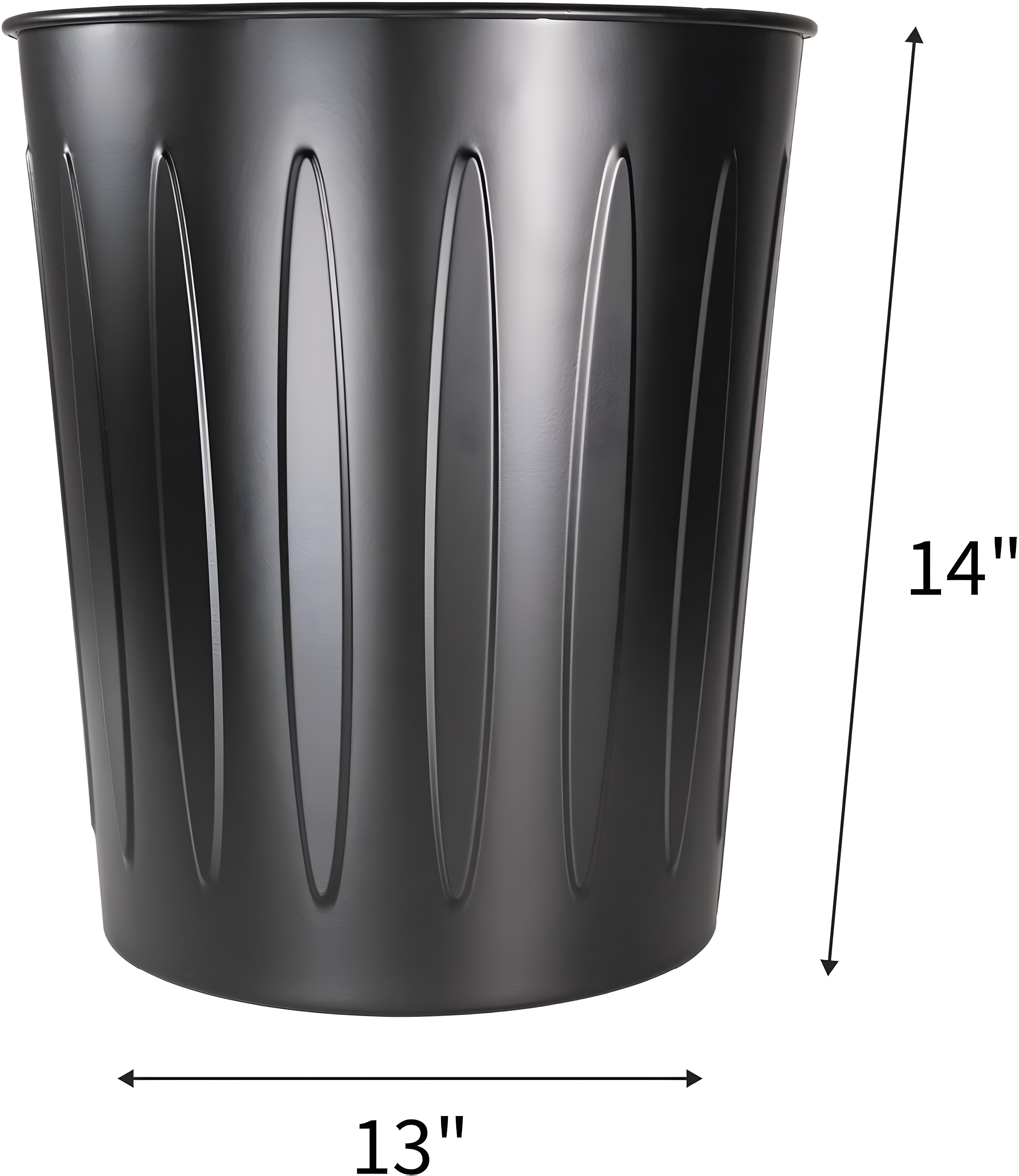Steel Open Trash Can - 6 Gallons