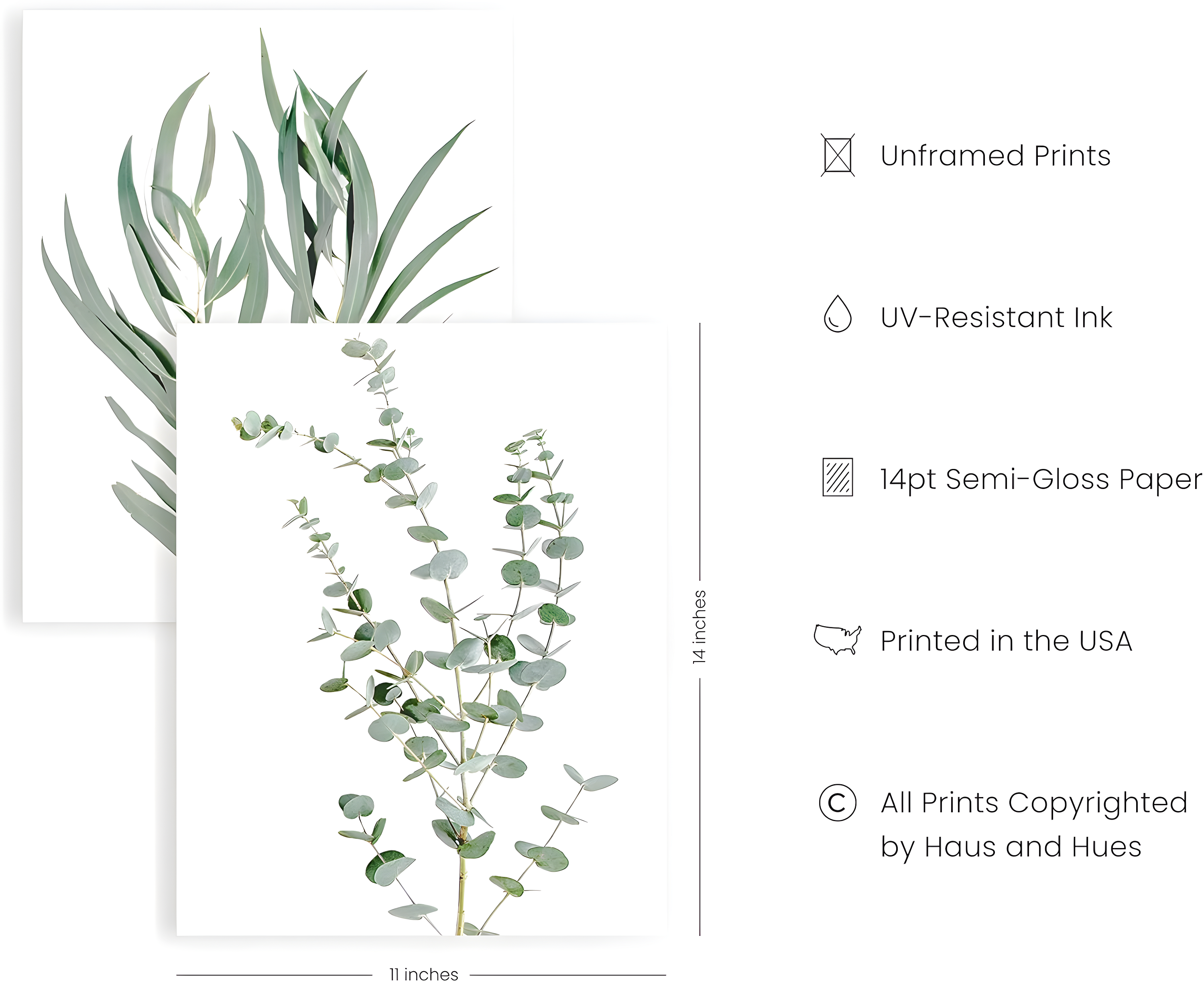 IDEA4WALL Minimal Botanical " IDEA4WALL Framed Pastel Green Forest Leaf Variety Wall Art, Set Of 4 Nature Wilderness Wall Decor Prints, Botanical Floral Wall Decor For Living Room, Bedroom " 4 - Pieces