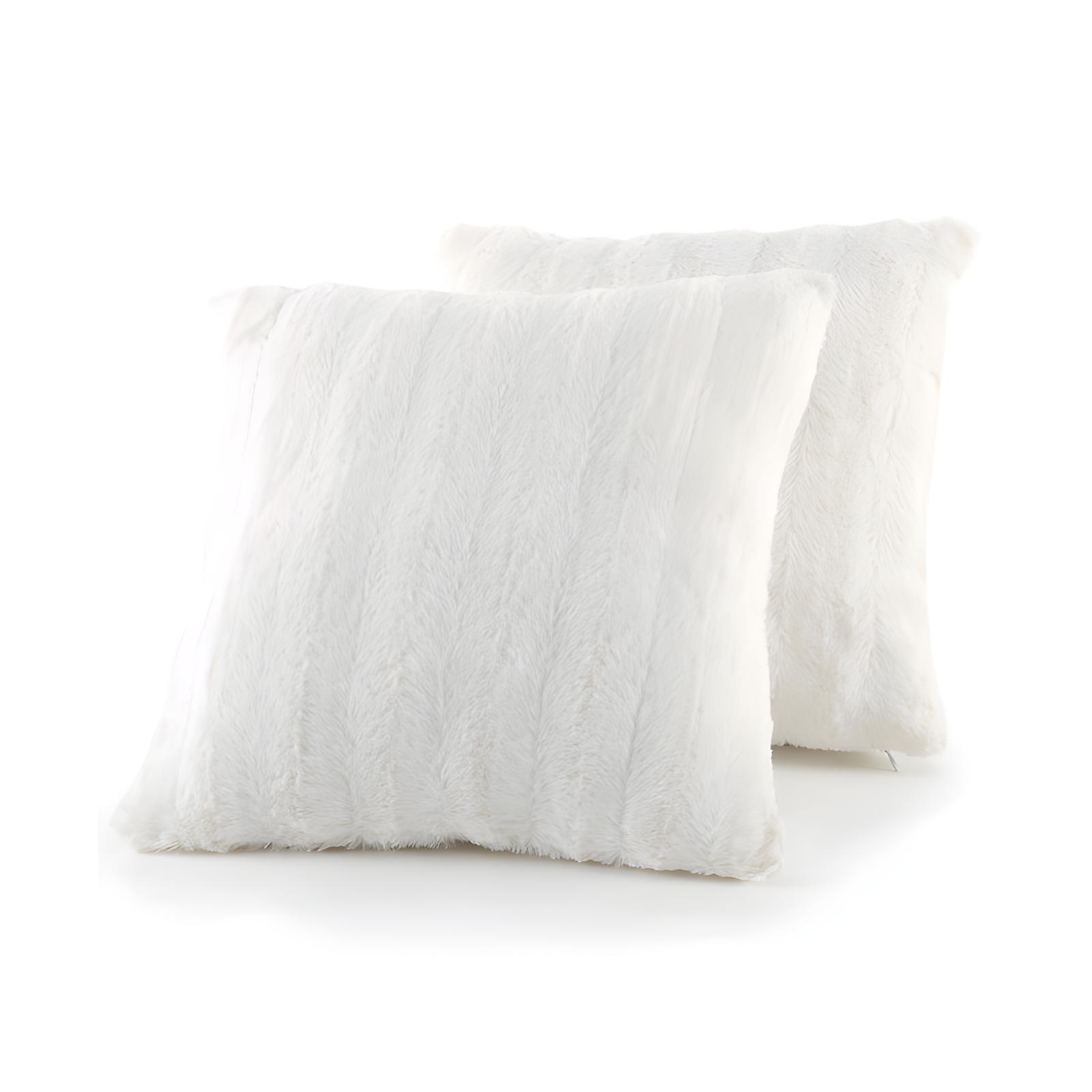Cheer Collection Faux Fur Throw Pillow (Set of 2)