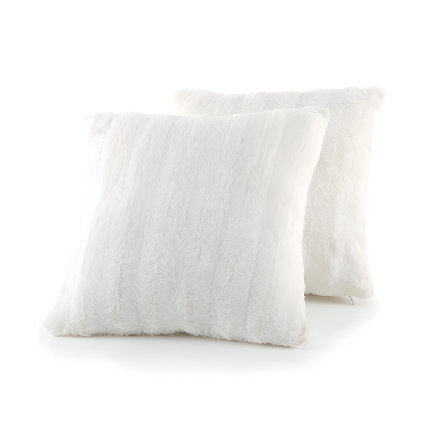 Cheer Collection Faux Fur Throw Pillow (Set of 2)
