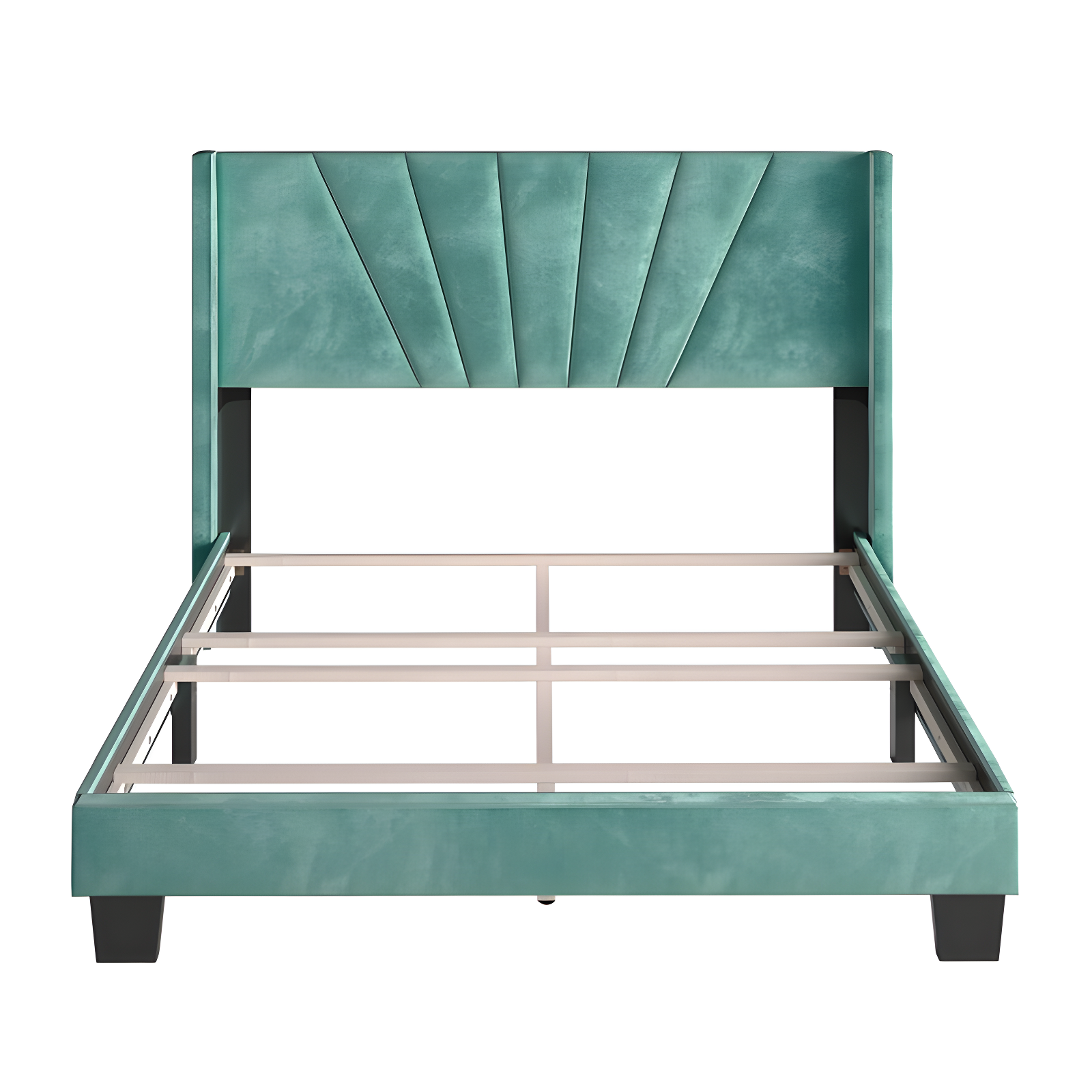 Boyd Sleep Valencia Velvet Upholstered Platform Bed Frame with Adjustable Height Headboard , Requires Box Spring-Boyd Sleep