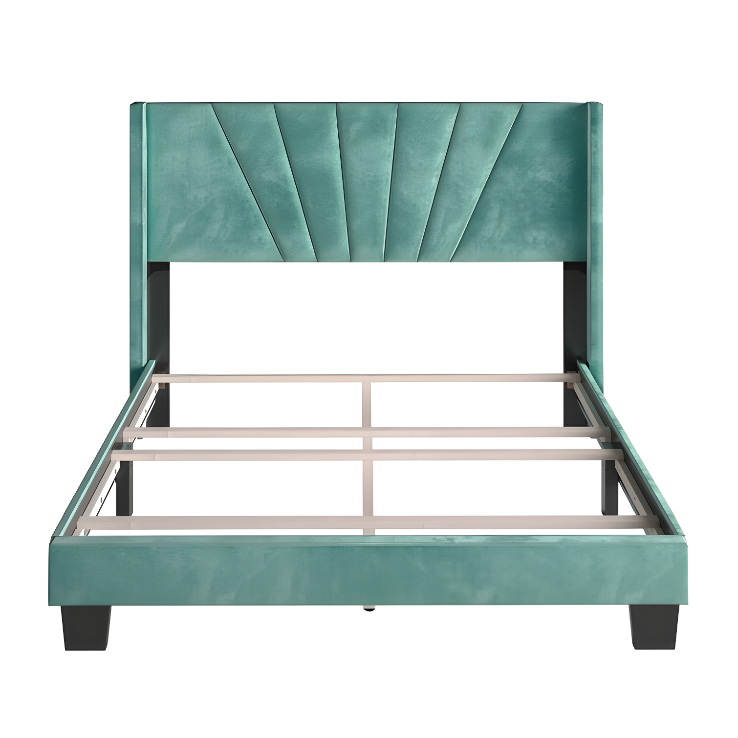 Boyd Sleep Valencia Velvet Upholstered Platform Bed Frame with Adjustable Height Headboard , Requires Box Spring-Boyd Sleep