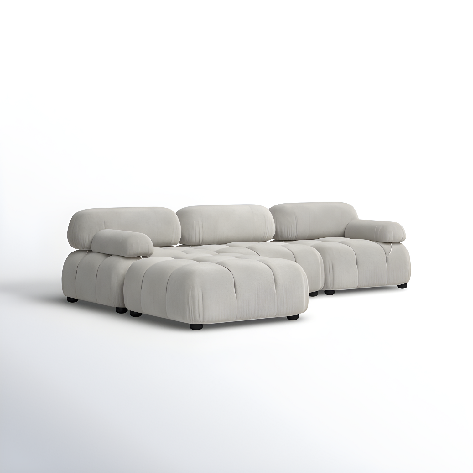 Sigma 4 - Piece Modular Upholstered Reversible L-Sectional