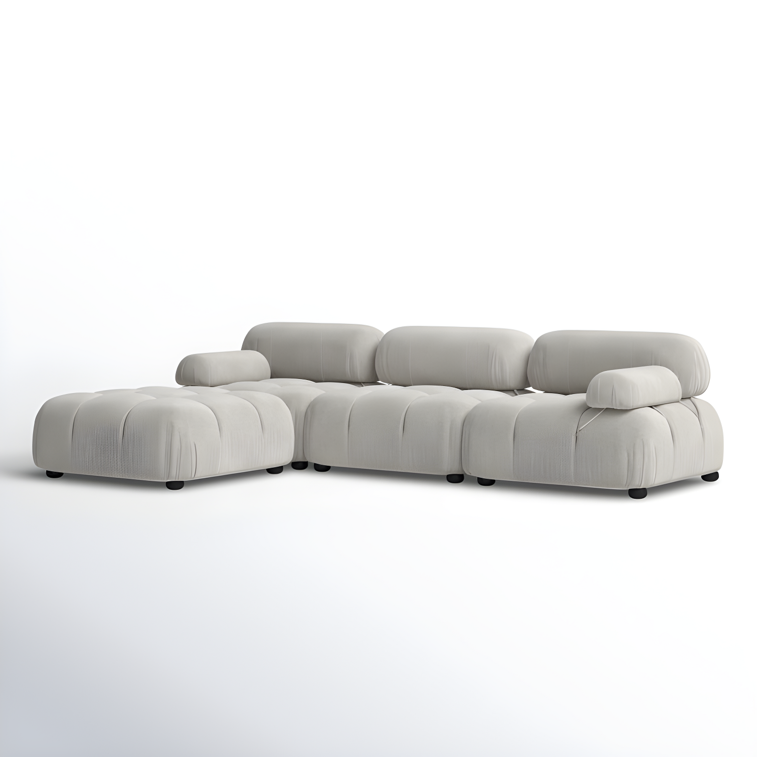 Sigma 4 - Piece Modular Upholstered Reversible L-Sectional