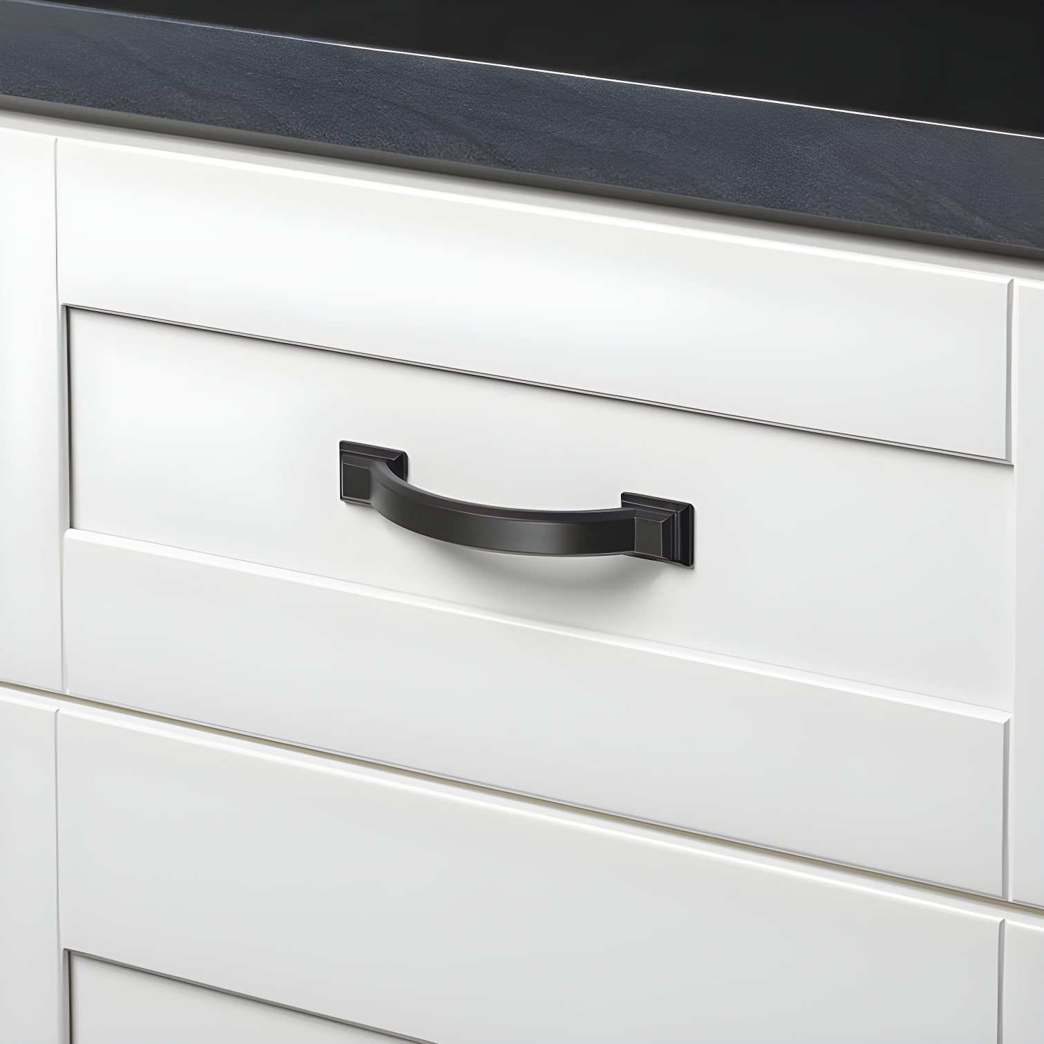 Square Cabinet Hardware Handle 3” Center Arch Pull Multipack