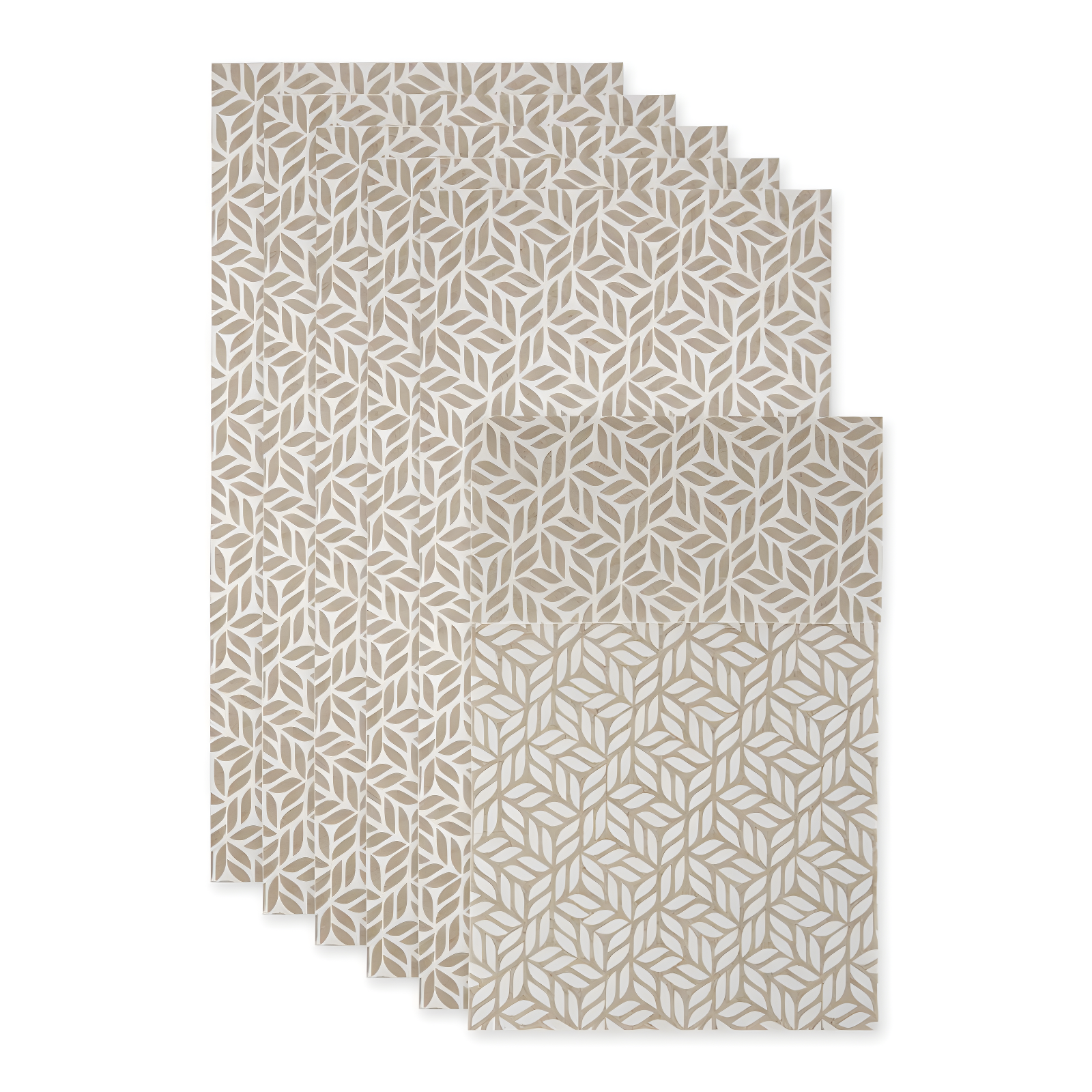 Design Imports Abstract Leaf Print Liner (Set of 6)