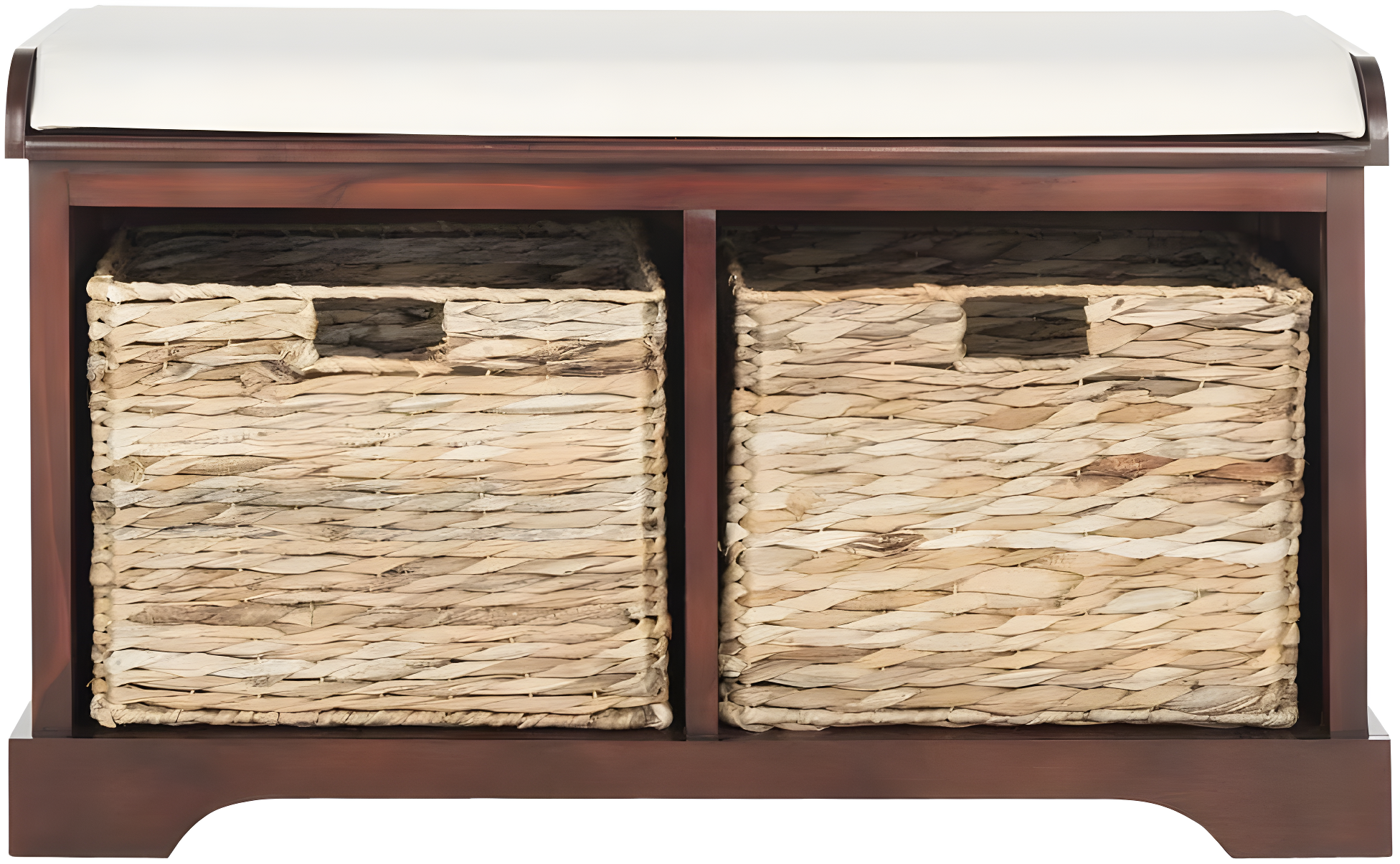 Freddy Wicker Storage Bench - Cherry - Safavieh