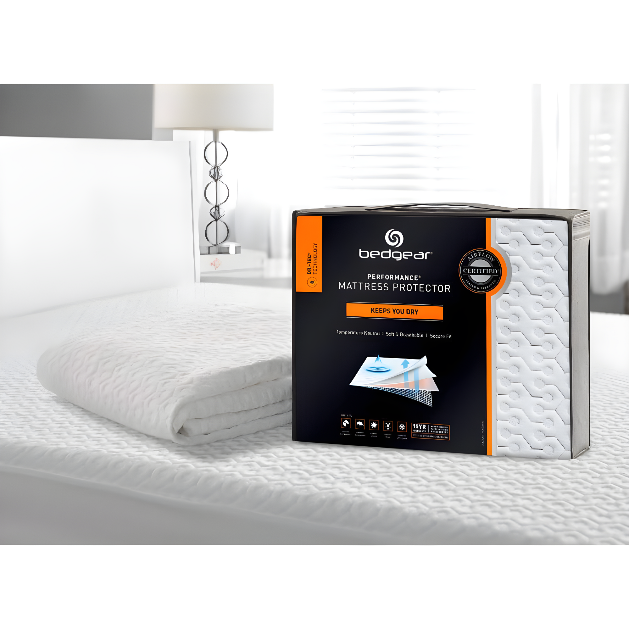Bedgear Dri-Tec Waterproof Mattress Protector - Hypoallergenic - Noiseless and Washable