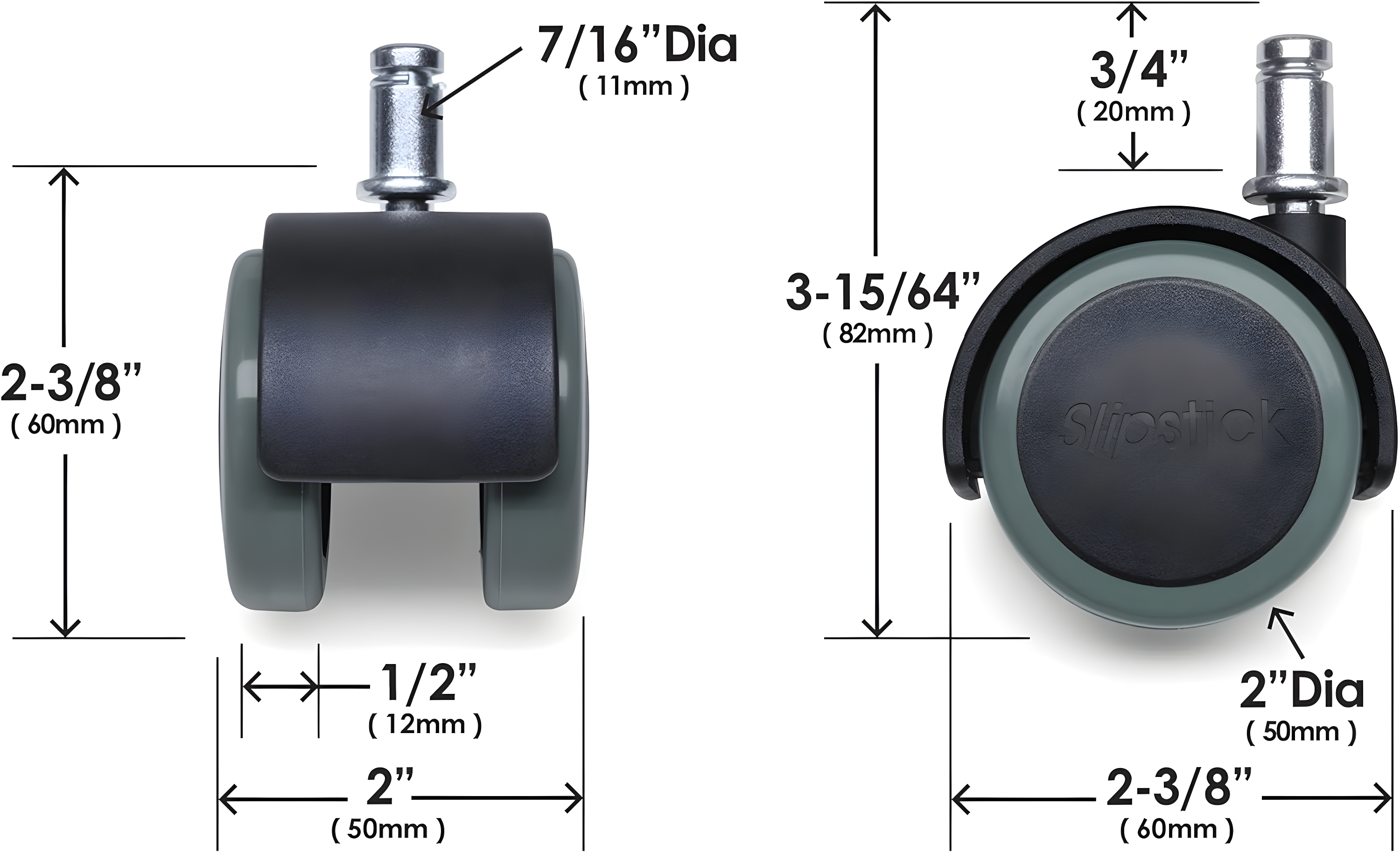 Slipstick Casters (Set of 5)