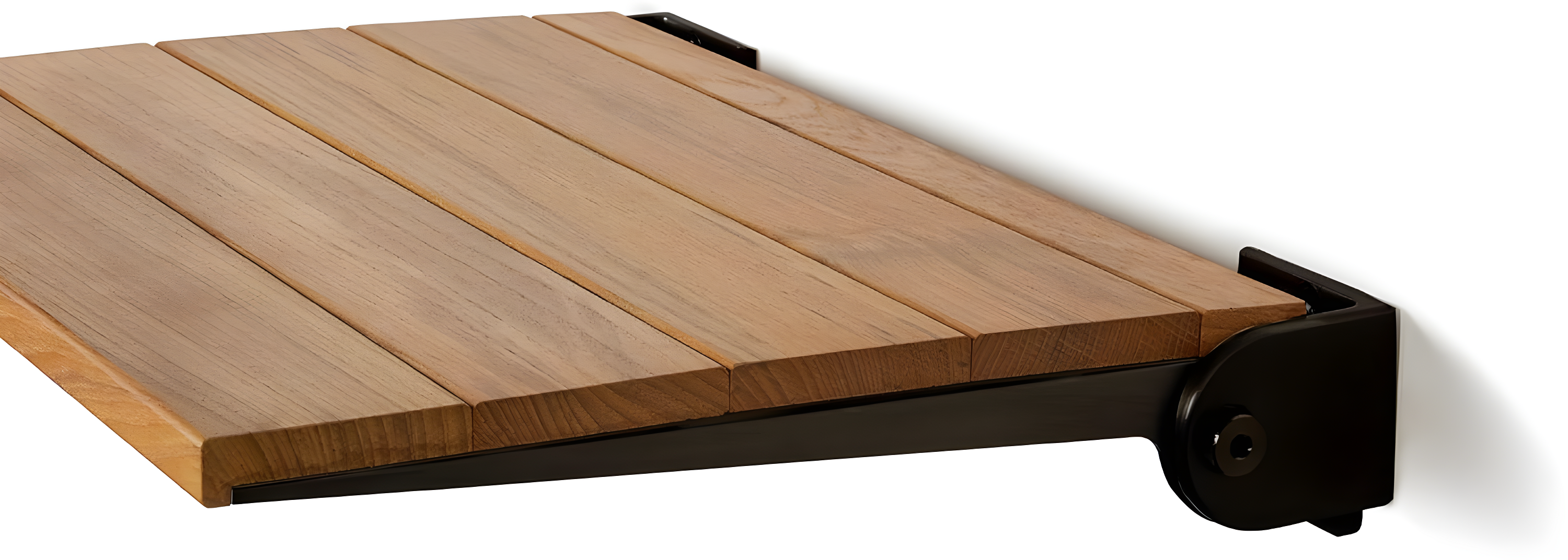 SlimLine Teak Wood Folding Shower Bench Seat