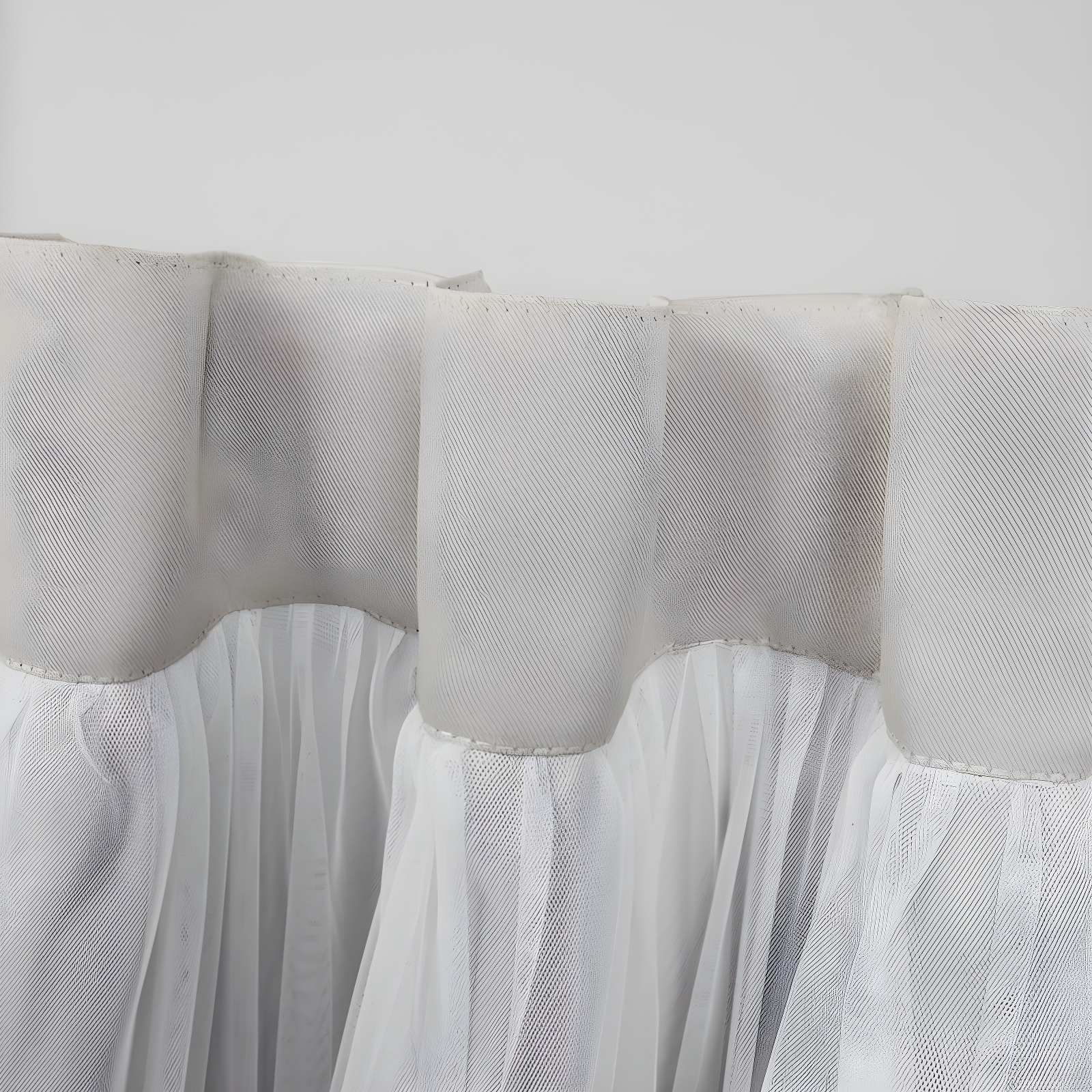 Amalgamated Textiles Exclusive Home Catarina Layered Solid Room Darkening and Sheer Hidden Tab/Rod Pocket Top Curtain Panel Pair (Set of 2)