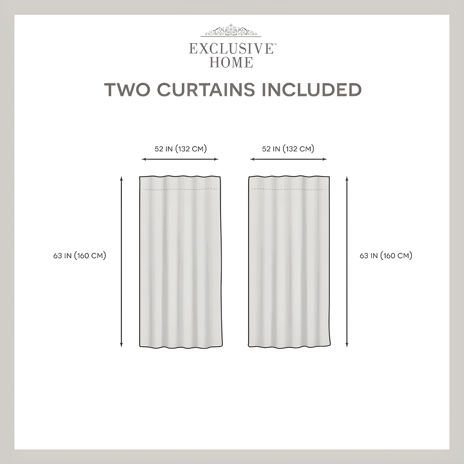 Amalgamated Textiles Exclusive Home Catarina Layered Solid Room Darkening and Sheer Hidden Tab/Rod Pocket Top Curtain Panel Pair (Set of 2)