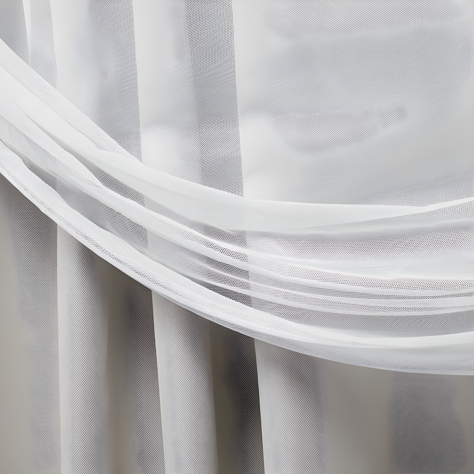 Amalgamated Textiles Exclusive Home Catarina Layered Solid Room Darkening and Sheer Hidden Tab/Rod Pocket Top Curtain Panel Pair (Set of 2)