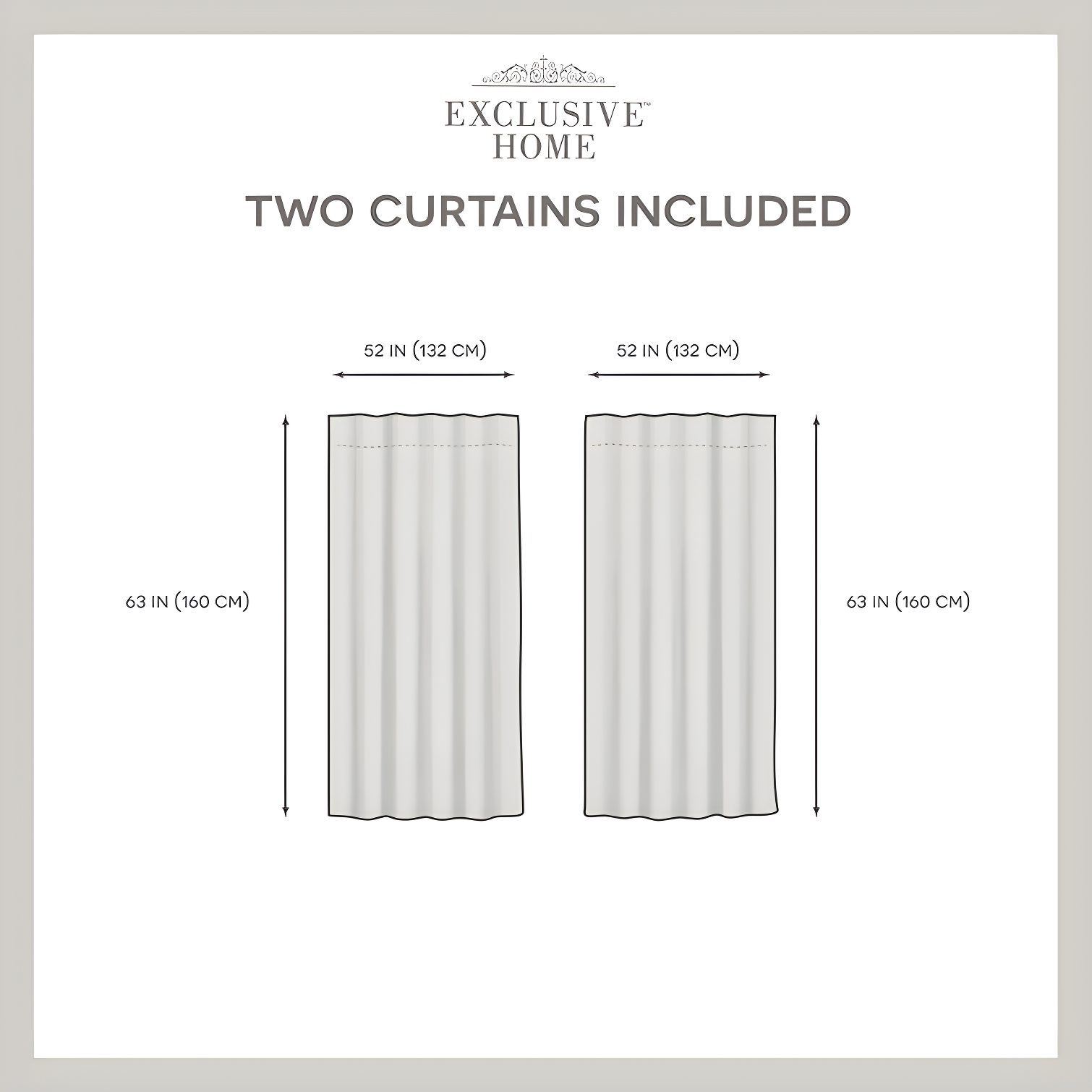 Amalgamated Textiles Exclusive Home Catarina Layered Solid Room Darkening and Sheer Hidden Tab/Rod Pocket Top Curtain Panel Pair (Set of 2)
