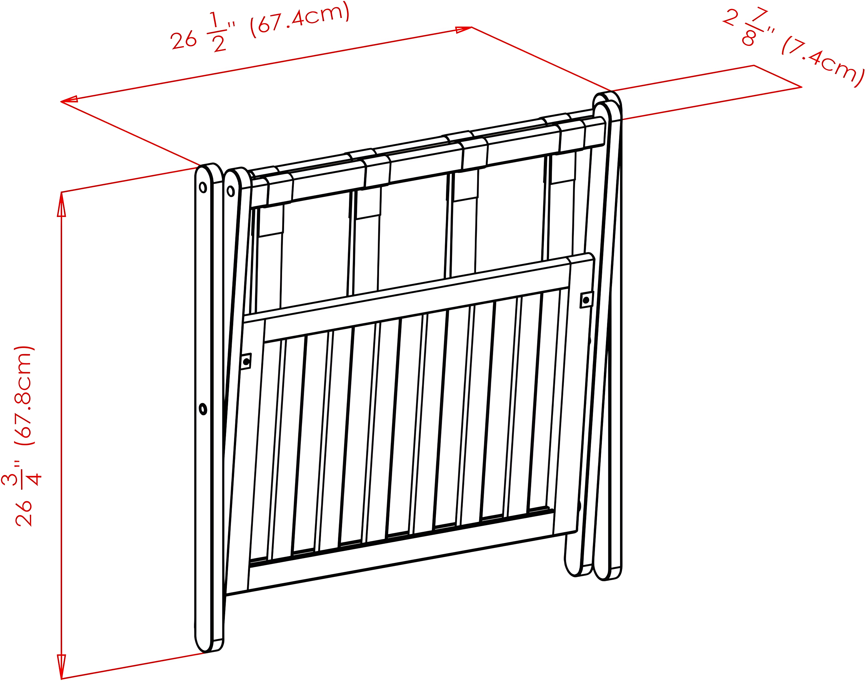 Folding Wood Luggage Rack