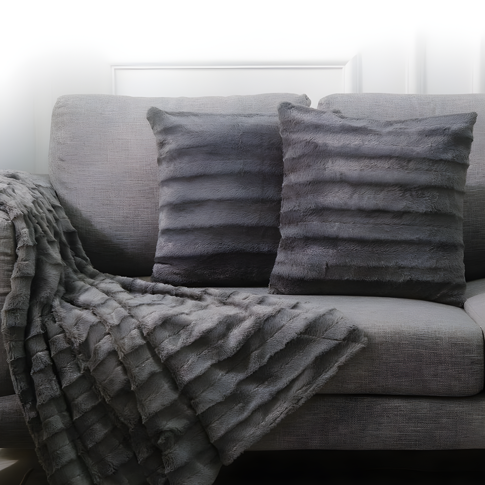 Cheer Collection FRBIN Square Pillow Cover & Insert (Set of 2)