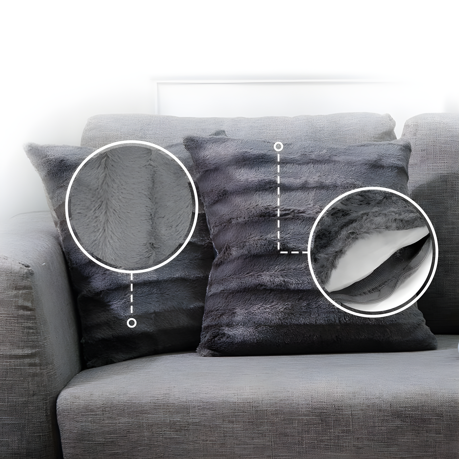 Cheer Collection FRBIN Square Pillow Cover & Insert (Set of 2)