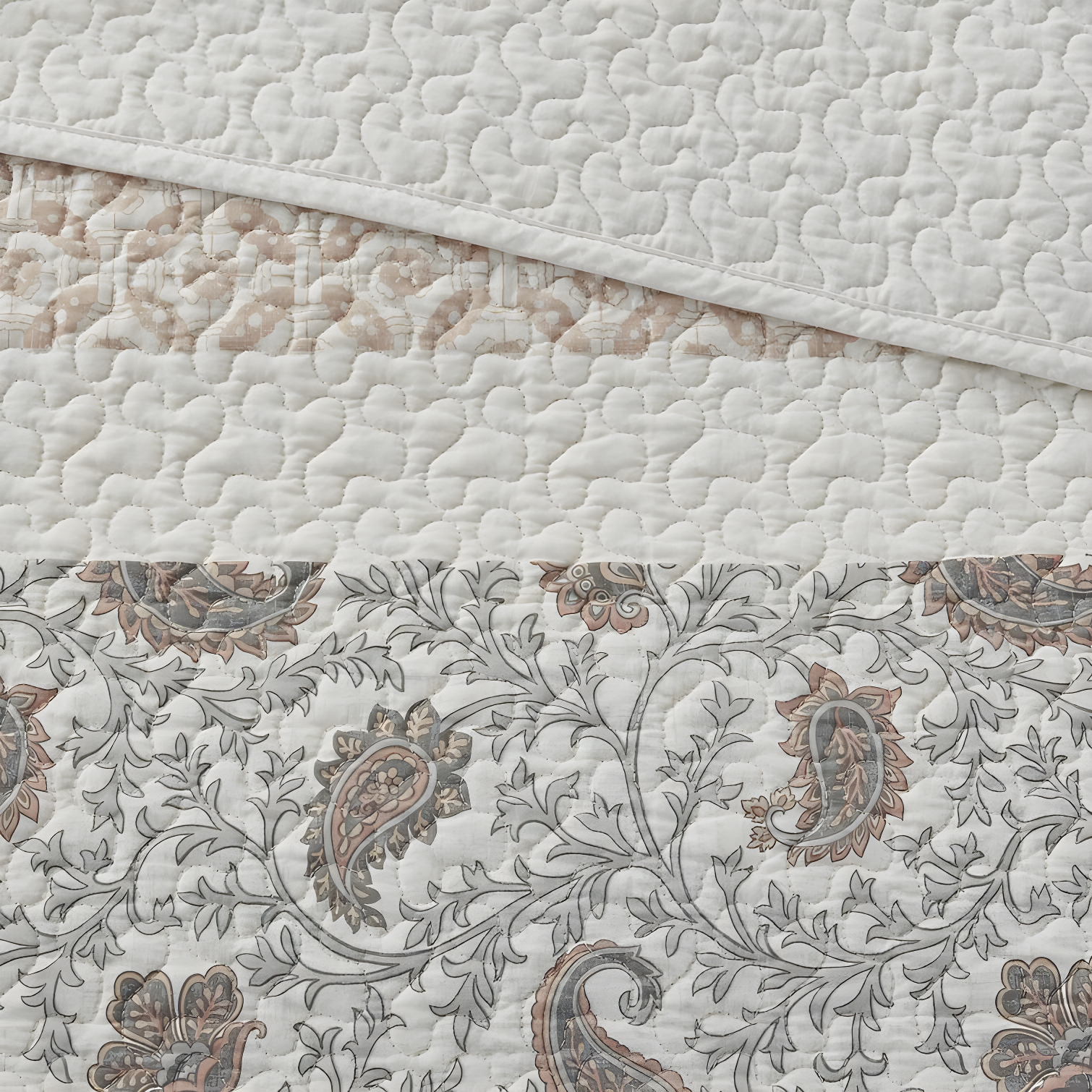 Madison Park Dawn 6 Piece Cotton Percale Quilt Set with Throw Pillows