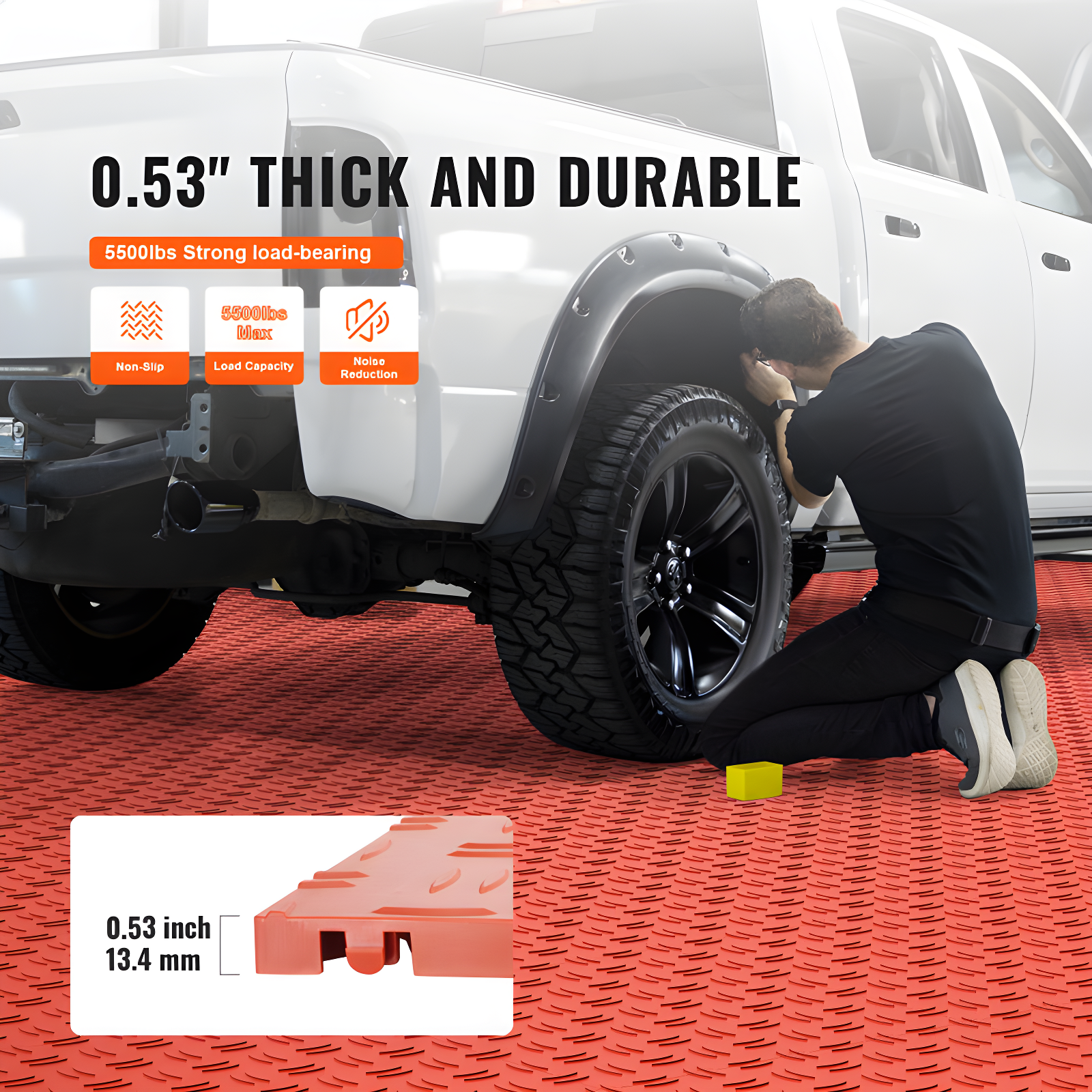 VEVOR VEVOR 12'' W x 12'' L Garage Flooring Tiles (Set of 25)