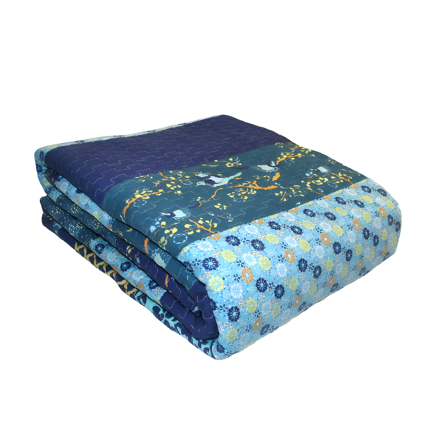 Lush Decor Royal Empire Cotton Reversible 3 Piece Quilt Set