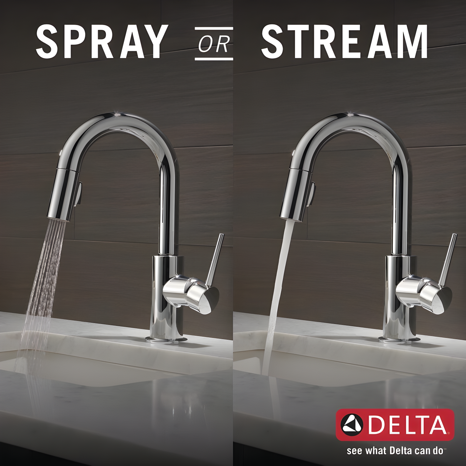 Trinsic Pull Down Sprayer Bar Faucet, Single Handle Prep Sink Faucet
