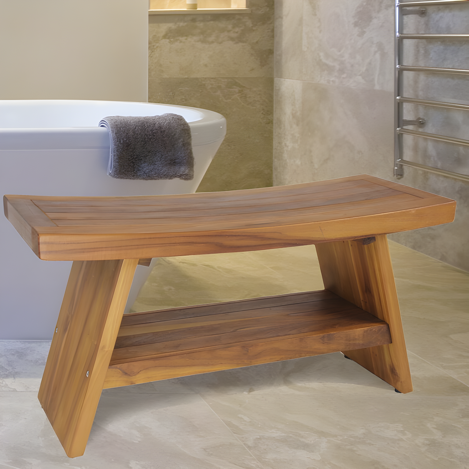 Aqua Teak Asia Teak Shower Bench