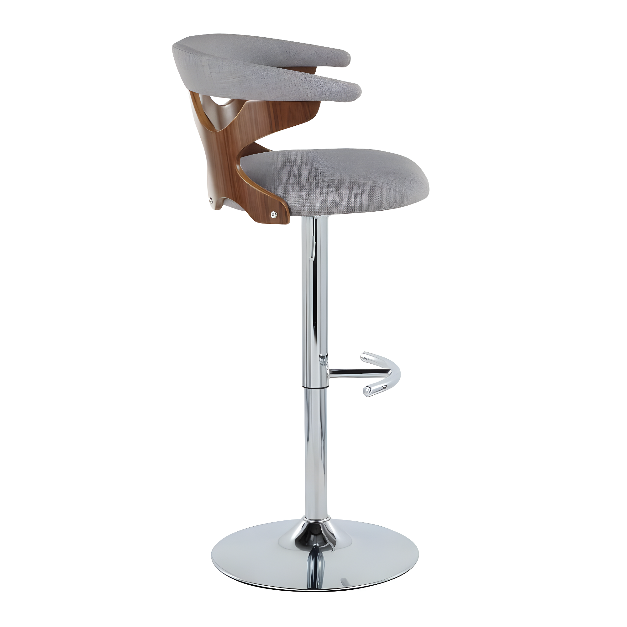 LumiSource Gardenia Swivel Upholstered Adjustable Height Counter Stool with Metal Frame (Set of 2)