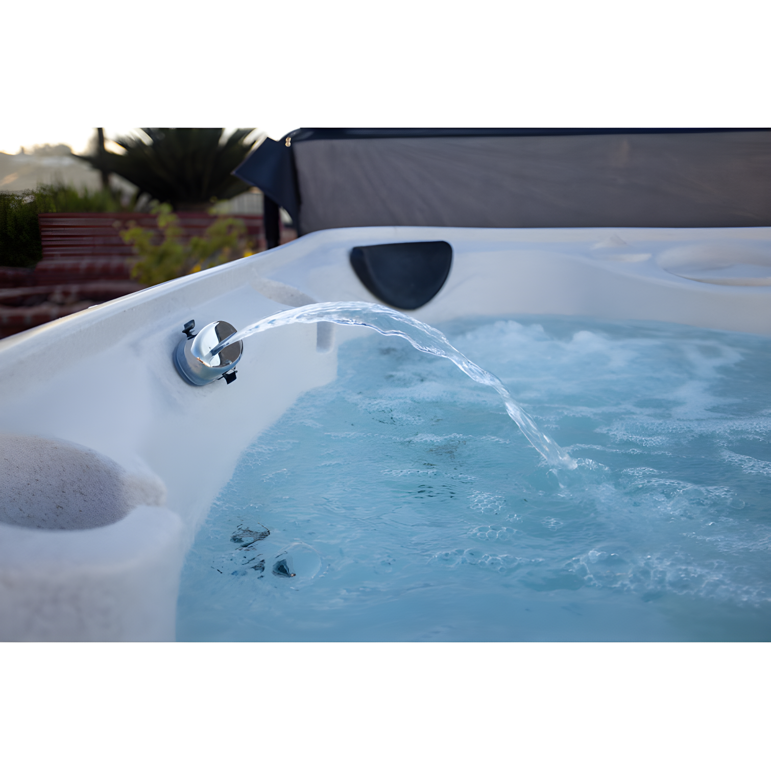 AquaRest DayDream 3500 7-Person 35-Jet Plug & Play Hot Tub with Ozonator, LED Waterfall and Stainless Steel Heater