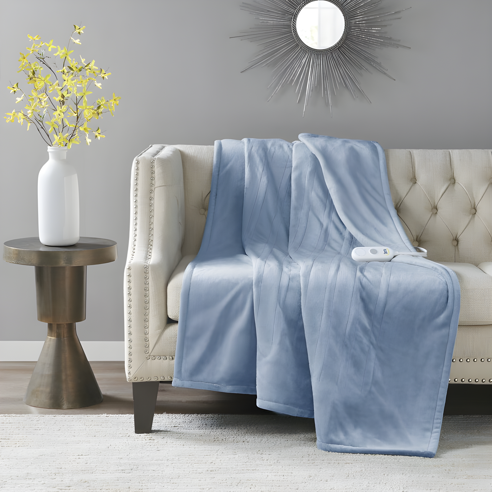 Serta Plush Heated Throw
