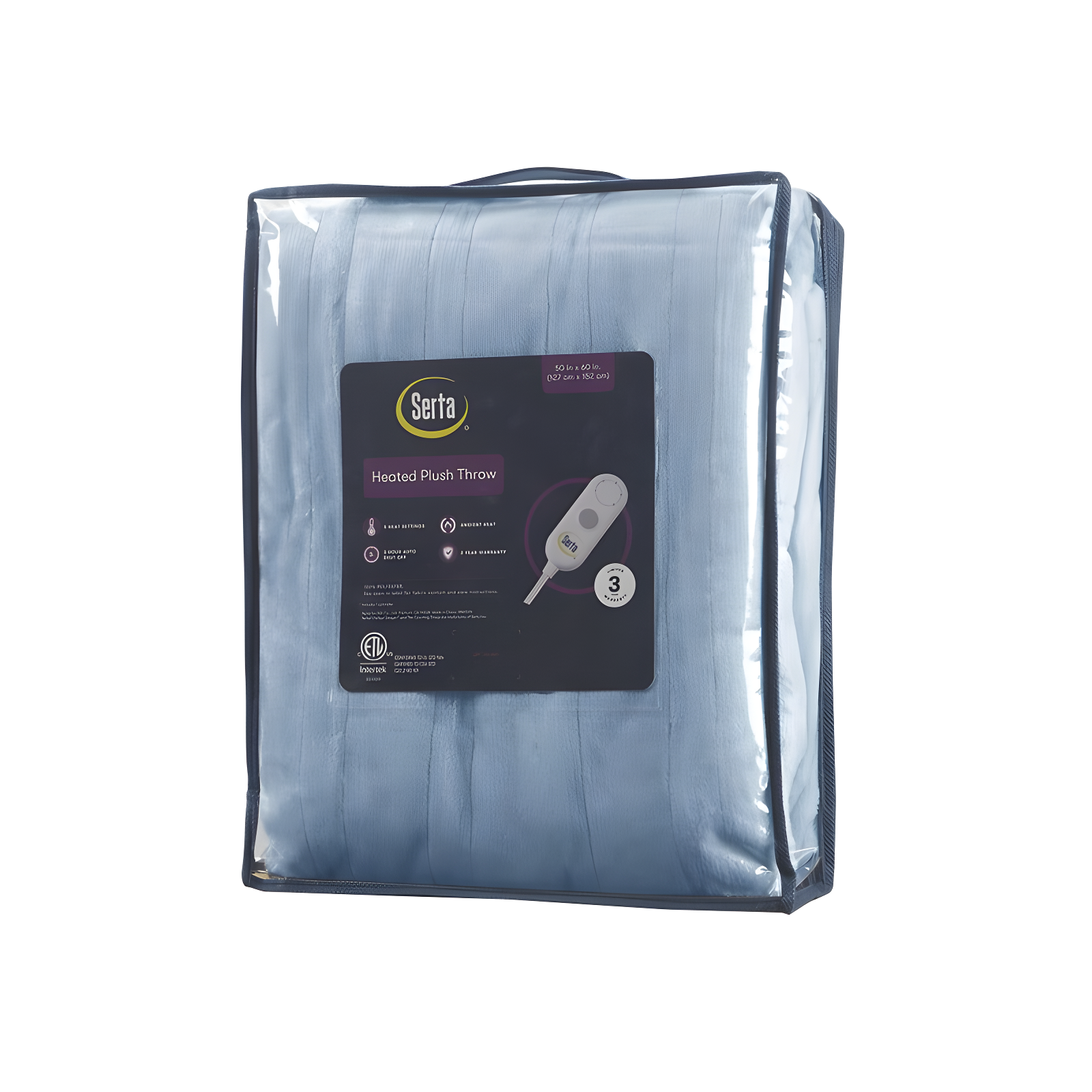Serta Plush Heated Throw