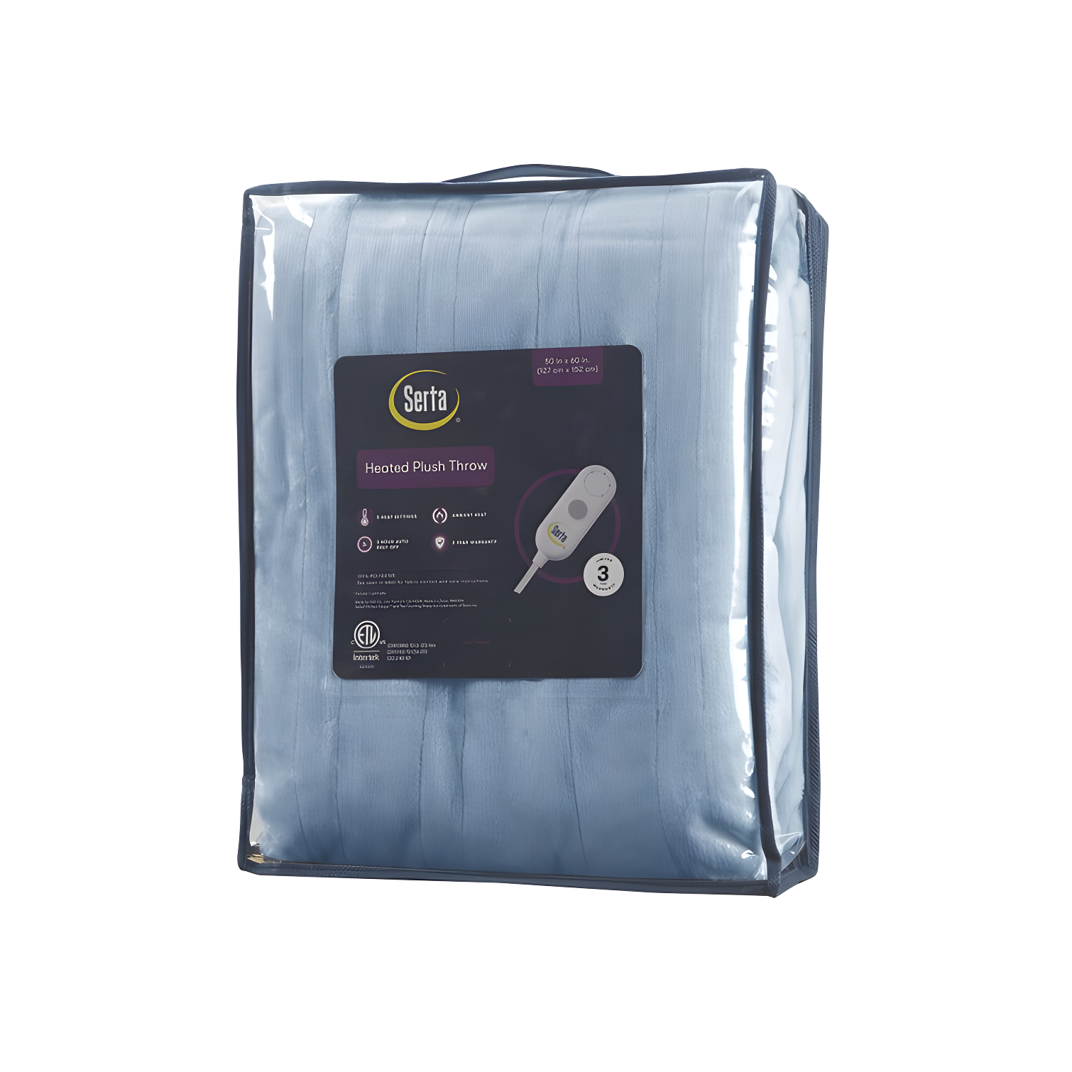 Serta Plush Heated Throw