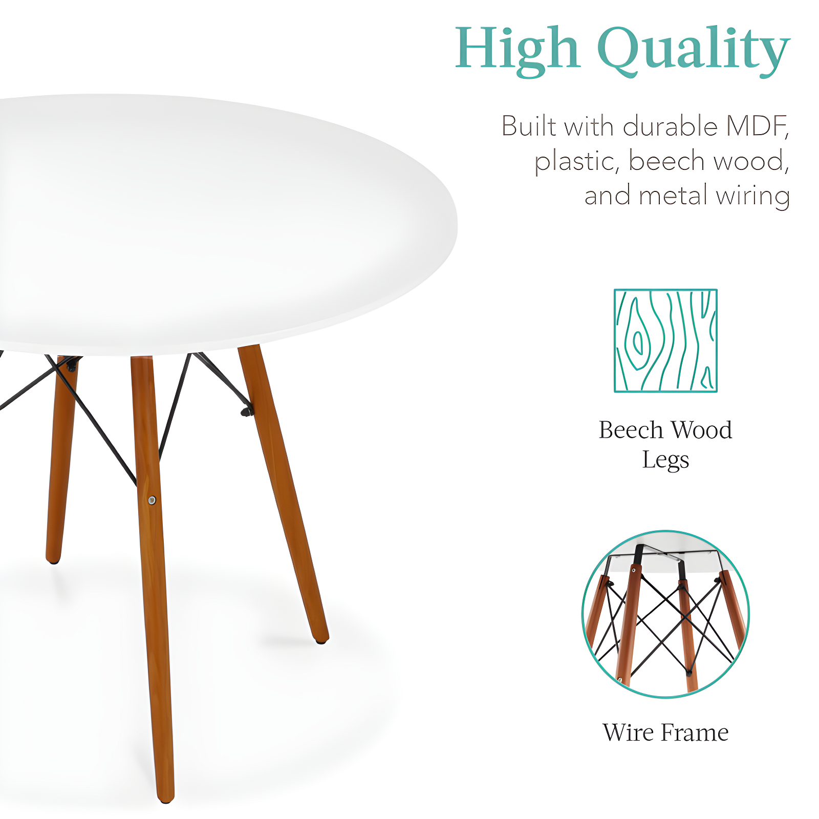 George Oliver Fechter 4 - Person Four Leg Dining Set