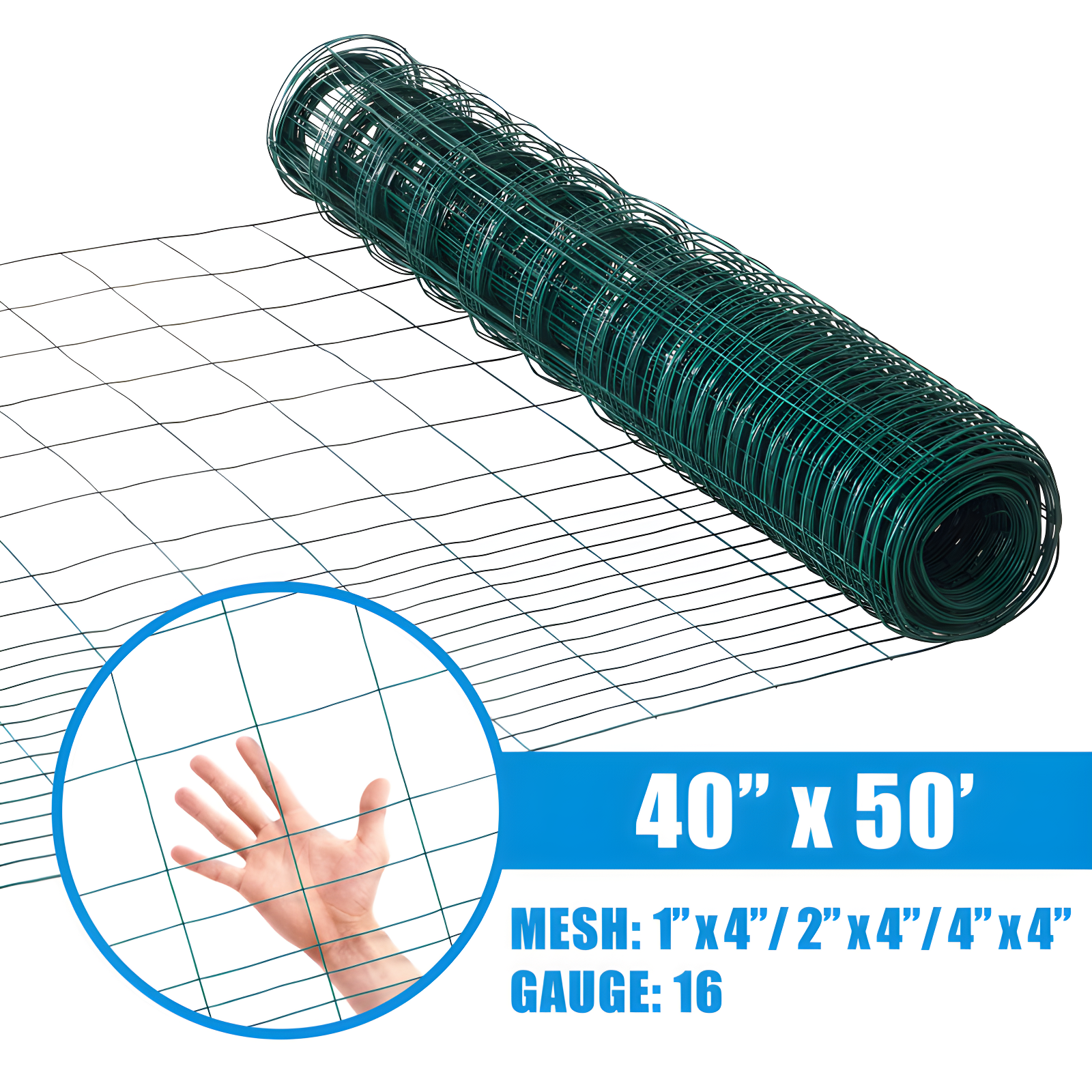Fencer Wire Fencer Wire Vinyl Coated 16 Gauge Rabbit Guard Fence, Poultry Outdoor Fencing Barrier Wire Roll