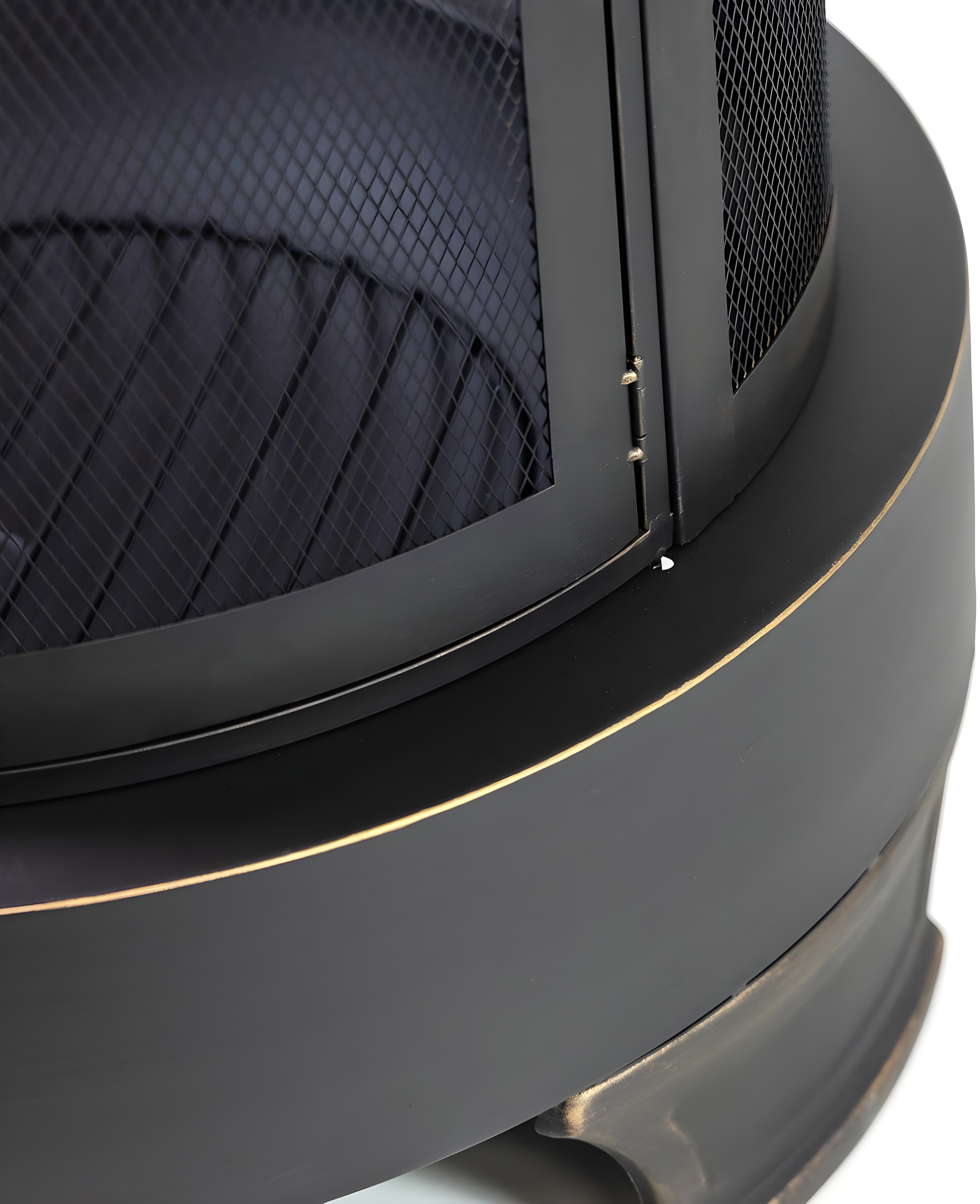 Deko Living Deko Living 30 Inch Diameter Outdoor Steel Wood Burning Chimney Firepit with Cast Iron Cooking Grill and Poker