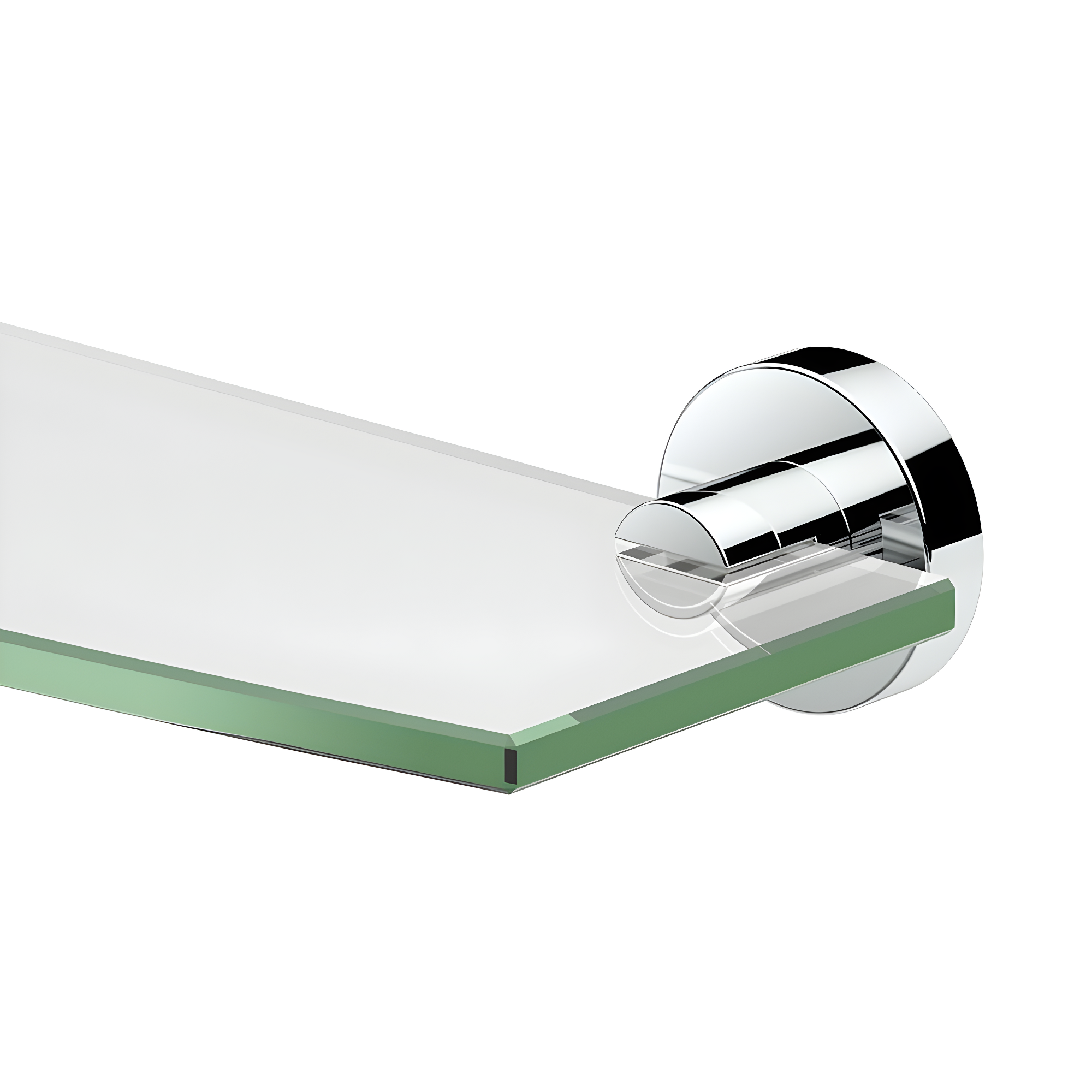 Glam Wall Mounted Tempered Glass Shelf | Bathroom Floating Glass Shelf