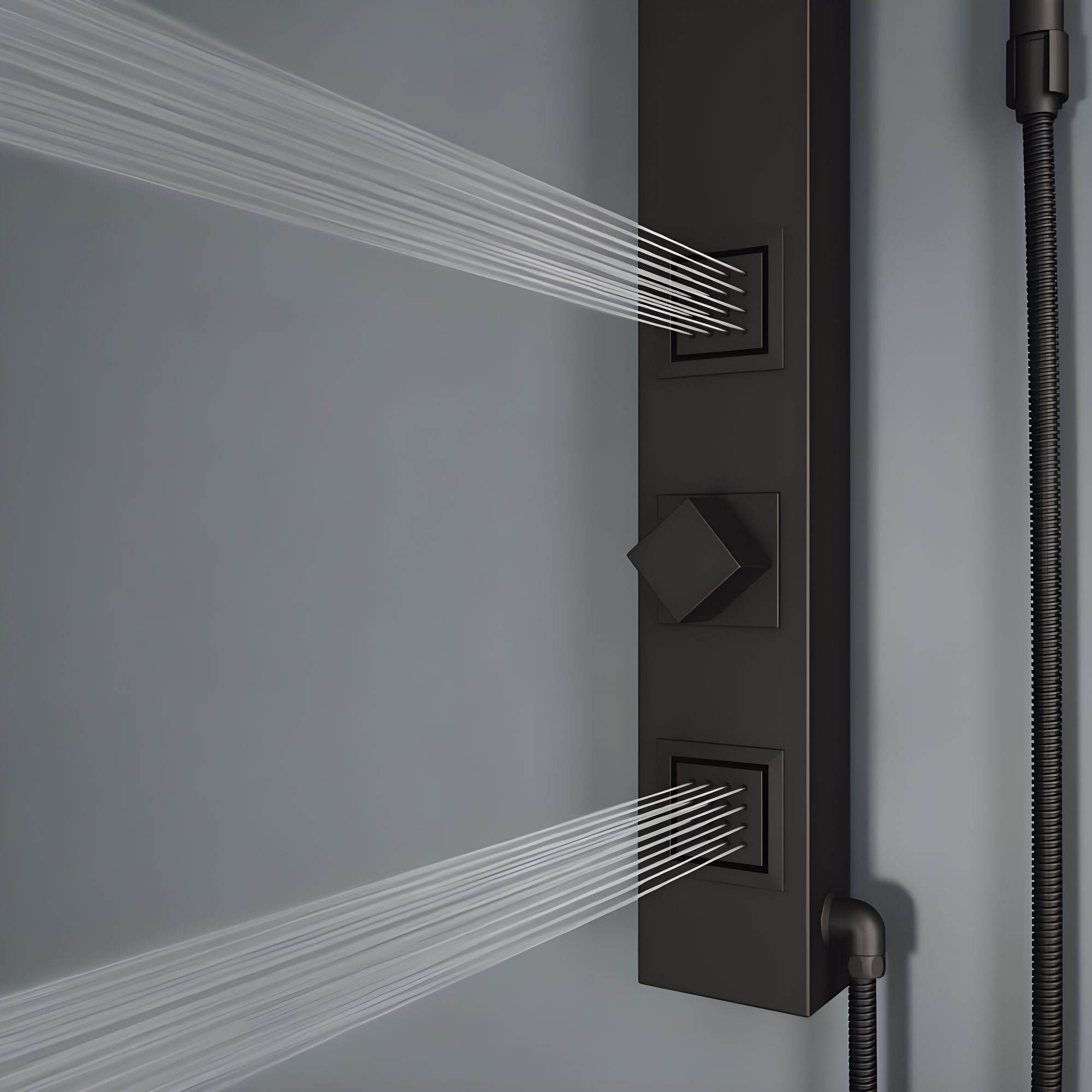 Orchid 39" H X 4" W 2-Jet Shower System with Hand Wand - Requires existing shower head connection