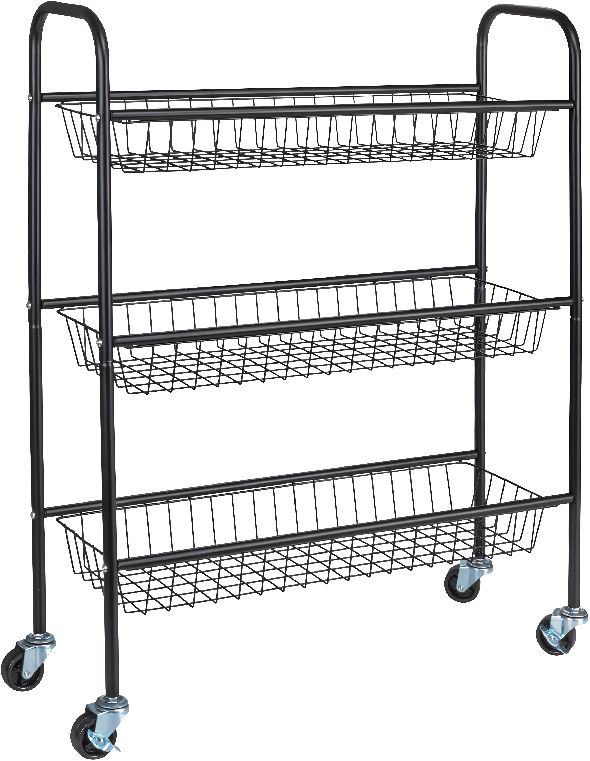 Household Essentials Metal Free Standing Laundry Cart with Wheels