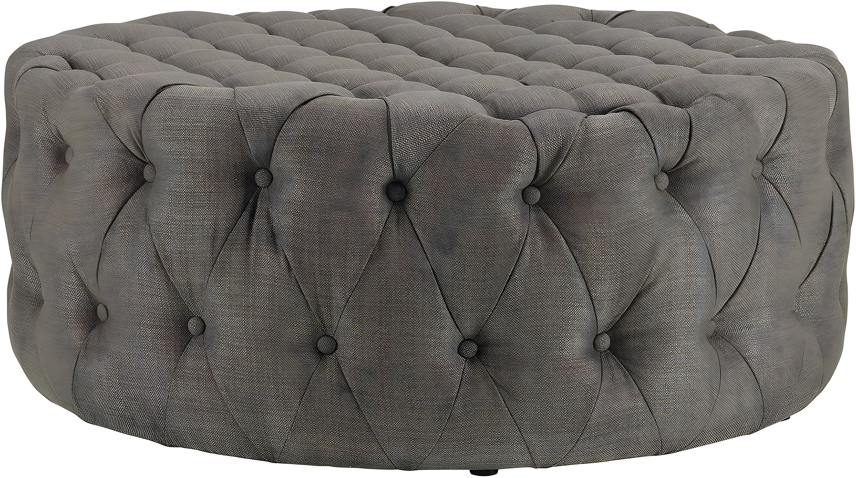 Modway Amour Modern Upholstered Fabric and Solid Wood Ottoman in Granite Gray