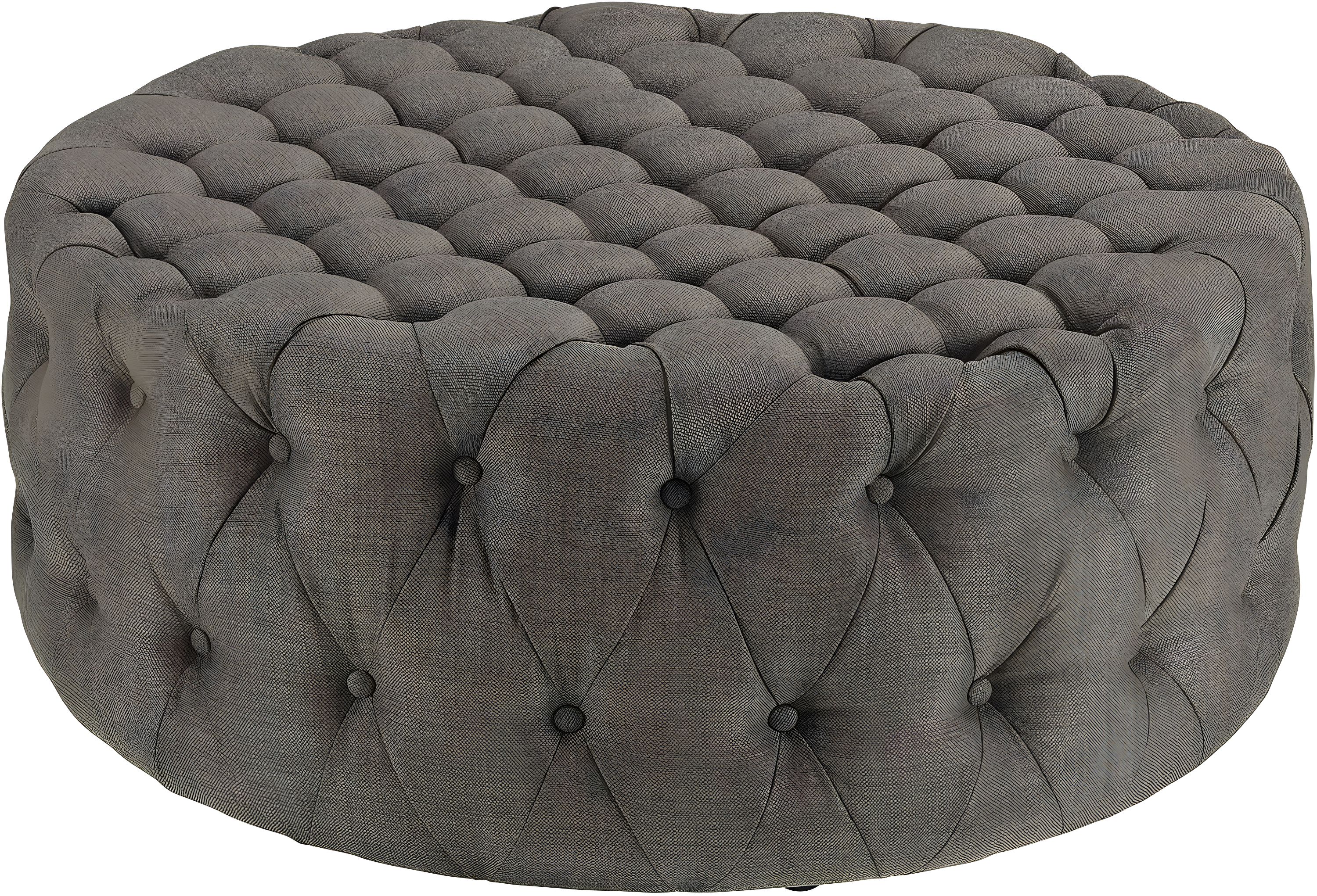 Modway Amour Modern Upholstered Fabric and Solid Wood Ottoman in Granite Gray