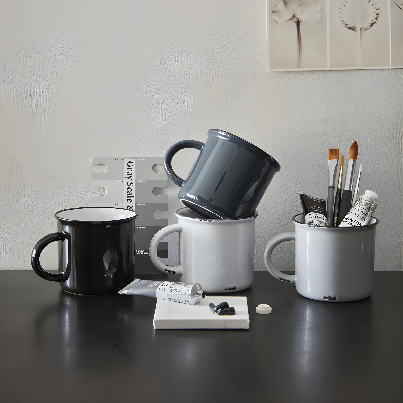 Canvas Home Tinware Stoneware Coffee Mug 16oz (Set of 4)