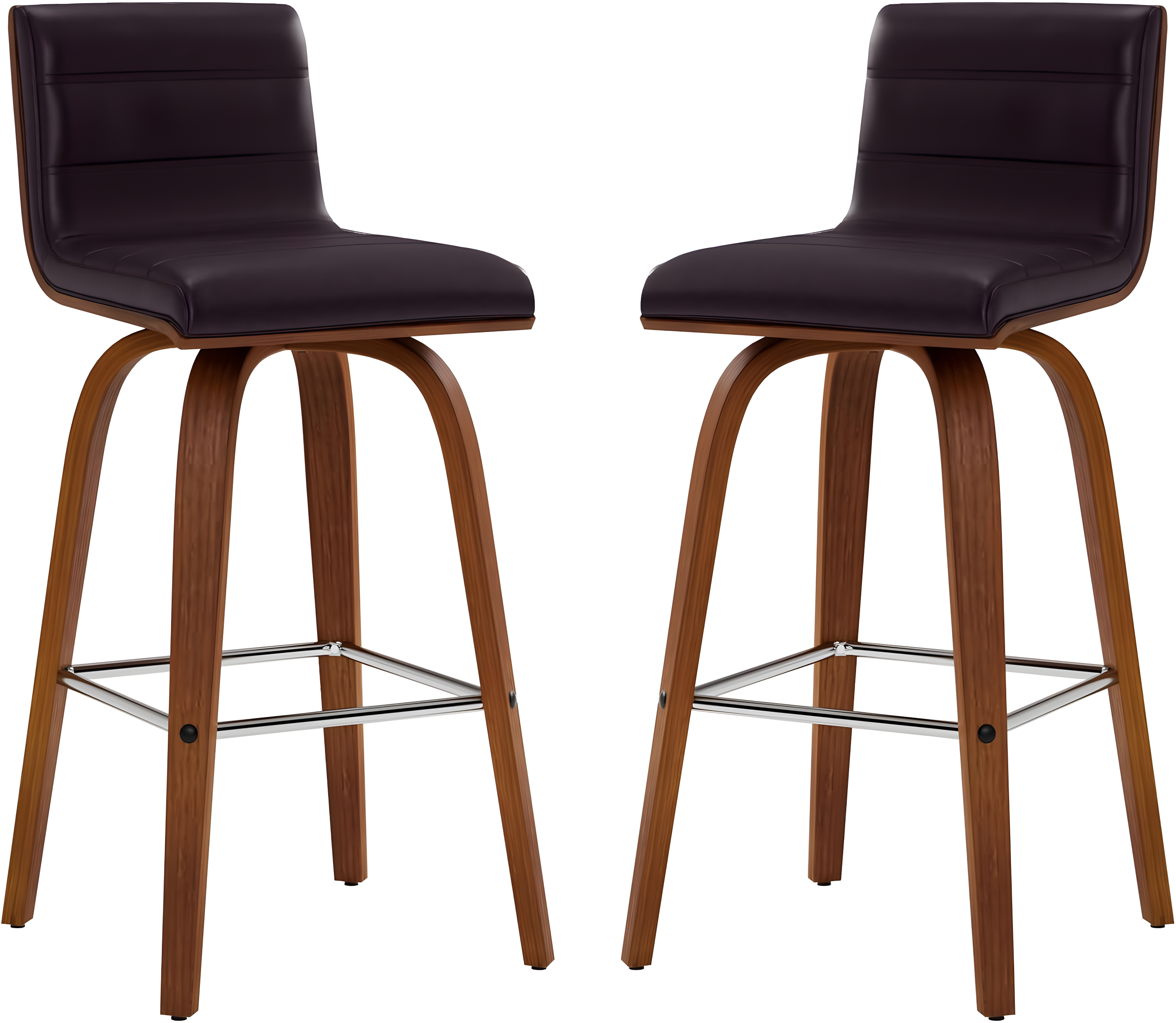 26" Vienna Faux Leather Counter Height Barstool - Armen Living
