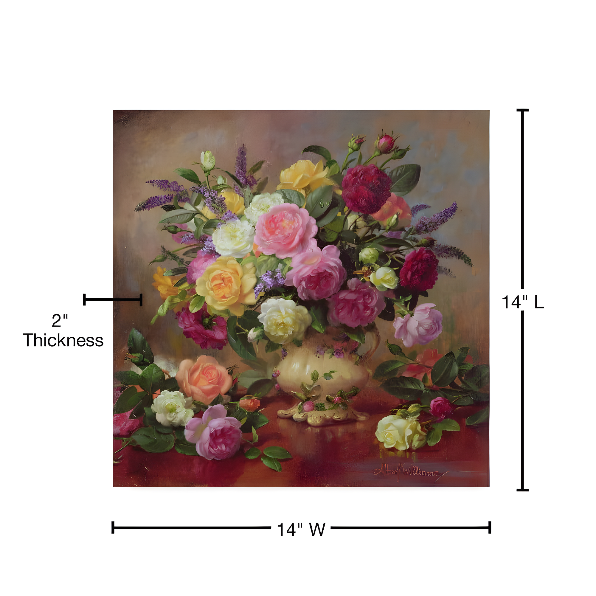 Trademark Fine Art Albert Williams " Roses From A Victorian Garden "