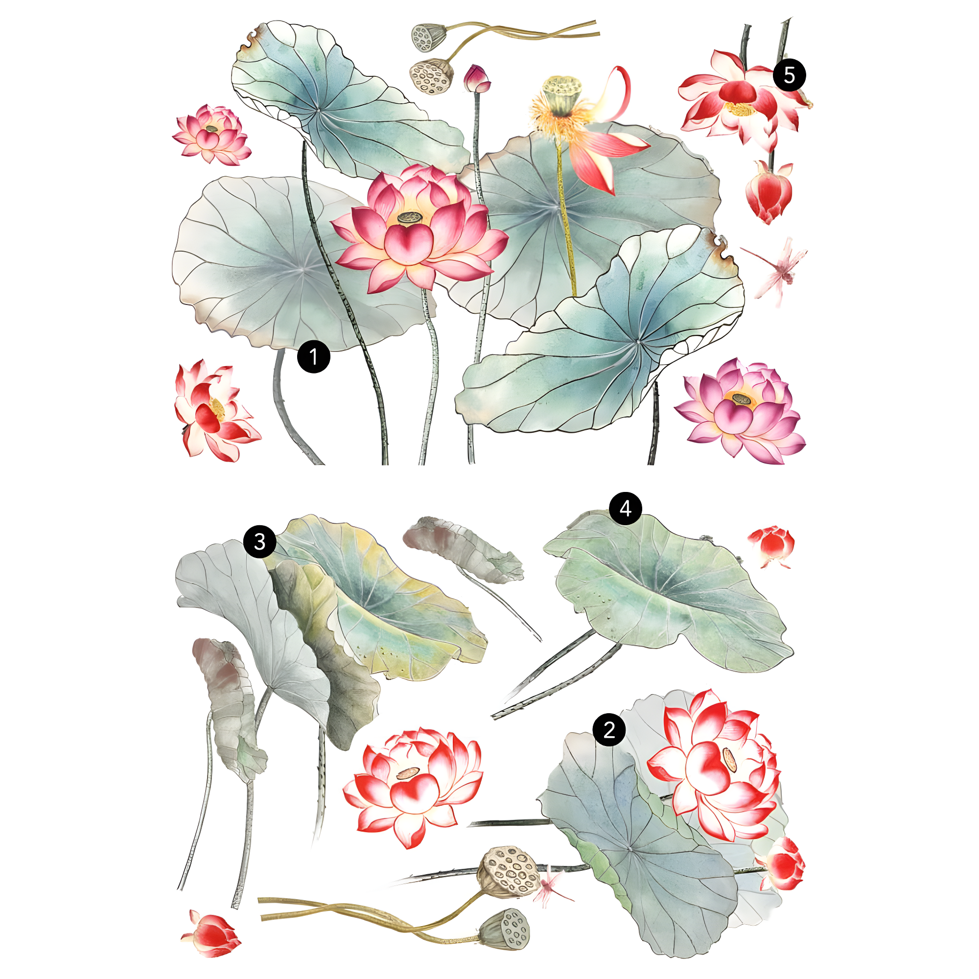 Room Mates Plants & Flowers Non-Wall Damaging Wall Decal