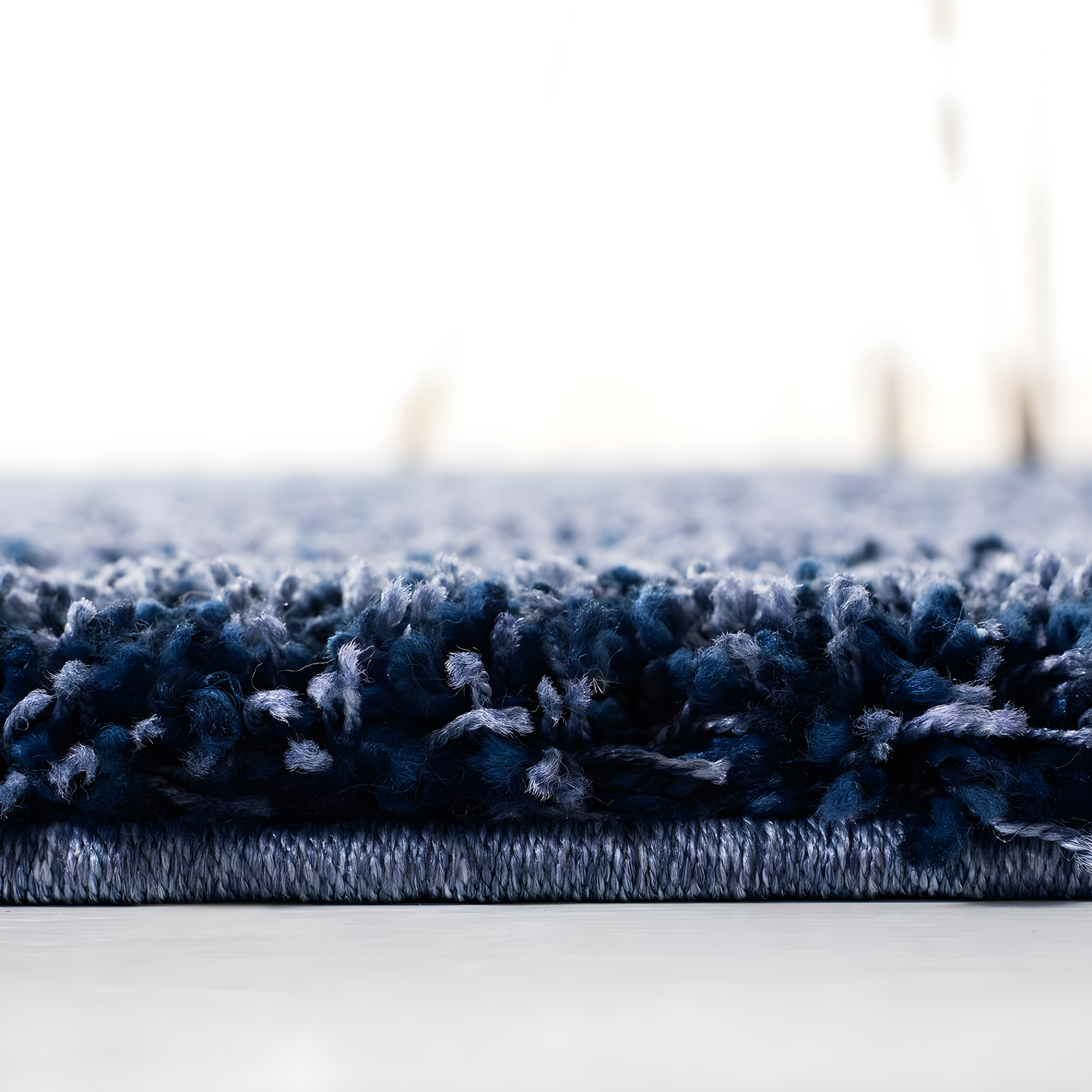 Shag SG151 Power Loomed Indoor Area Rug - Navy - 4'x4' - Safavieh.