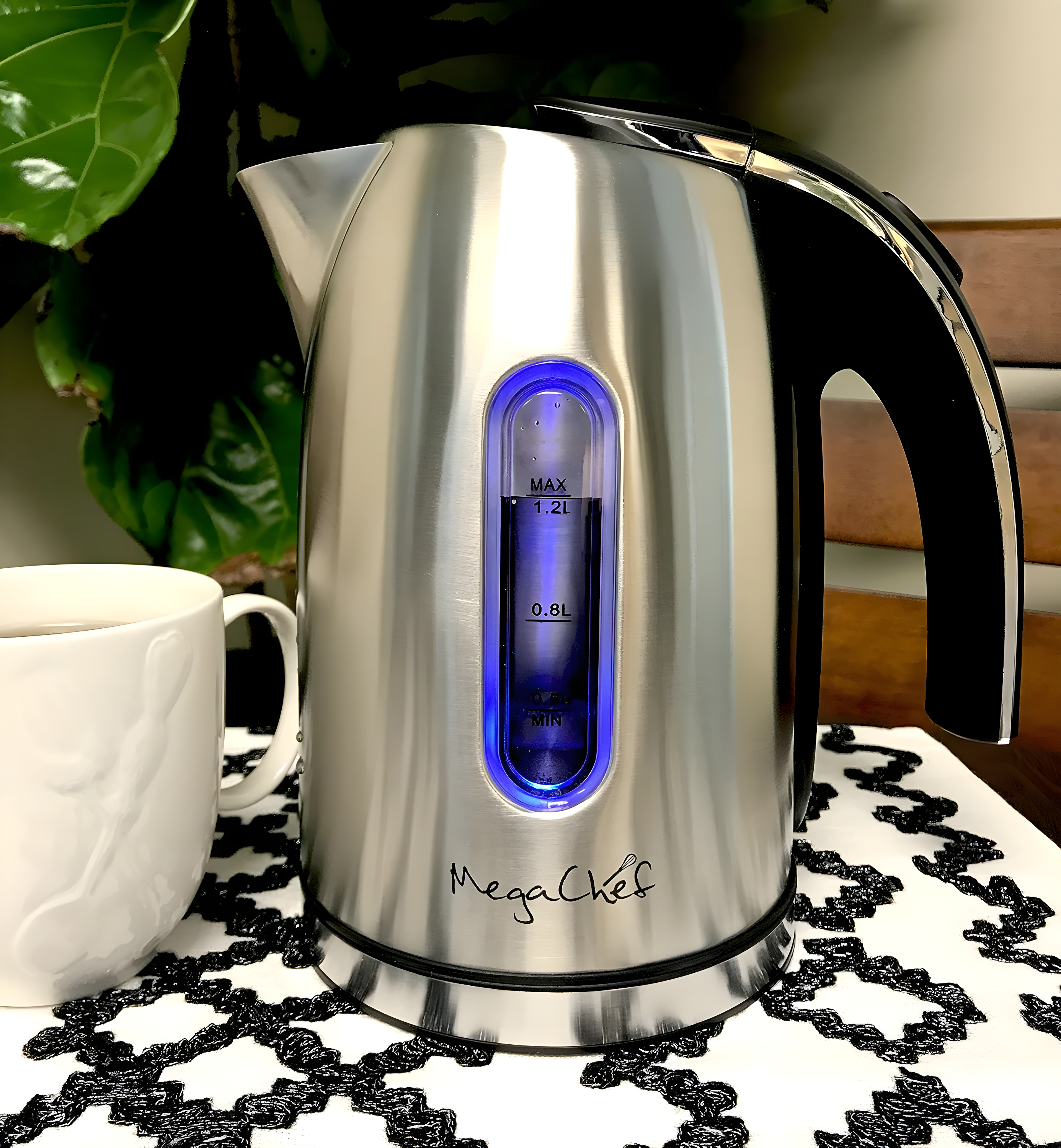 Mega Chef 1.27 Quarts Stainless Steel Electric Tea Kettle
