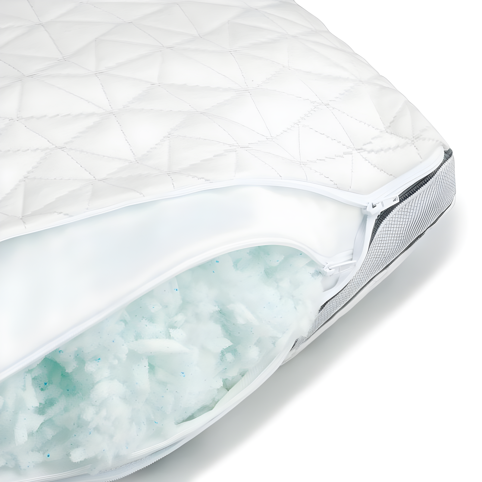 Coop Home Goods The Eden Cool Adjustable Pillow, Queen Size for Sleeping on Back, Stomach and Side Sleeper- Medium Soft Memory Foam Cooling Gel