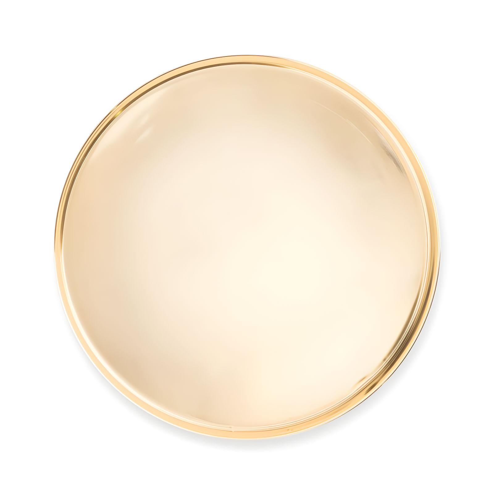 Round Serving Tray in Gold