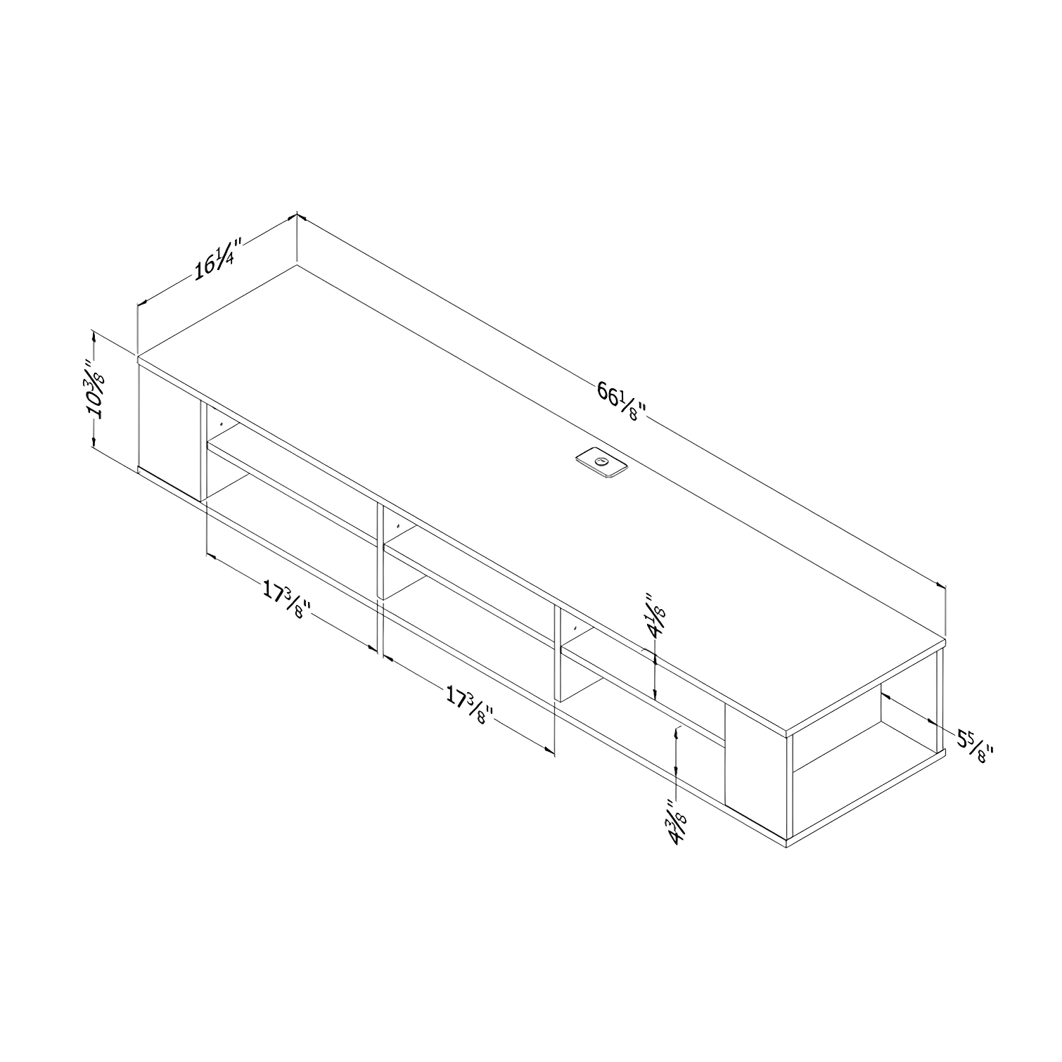 City Life Floating TV Stand for TVs up to 78"